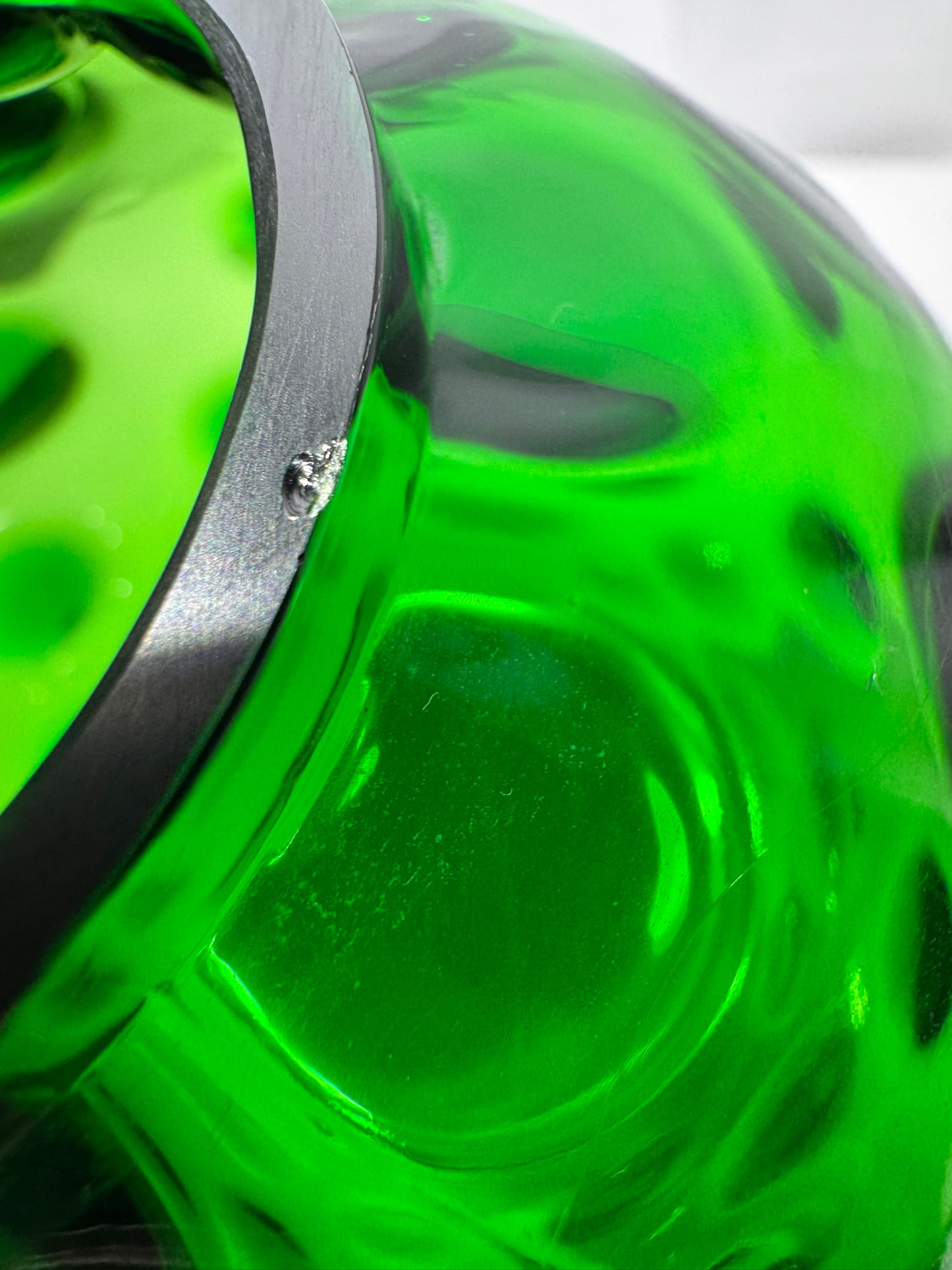 Fenton Coin Pedestal Ivory Ball Rose Bowl – Green & Milk Glass