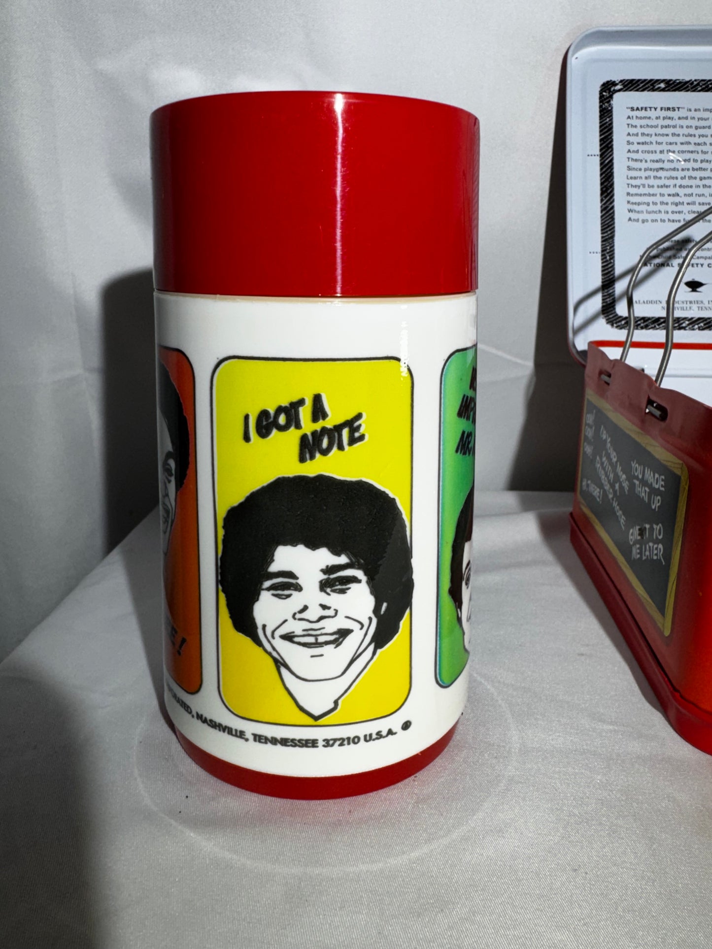 Vintage 1977 Welcome Back, Kotter Metal Lunchbox & Thermos Aladdin Industries