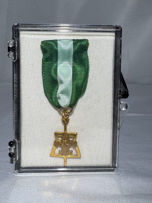 Vintage Boy Scouts of America (BSA) Scouter’s Training Award / Key Medal with Display Case