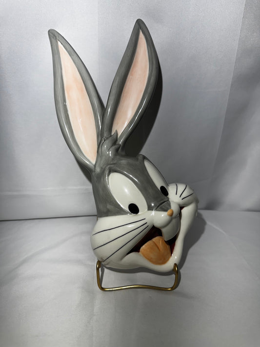 Vintage 1994 Warner Bros Bugs Bunny Ceramic Wall Ornament 3D Hanging Decor