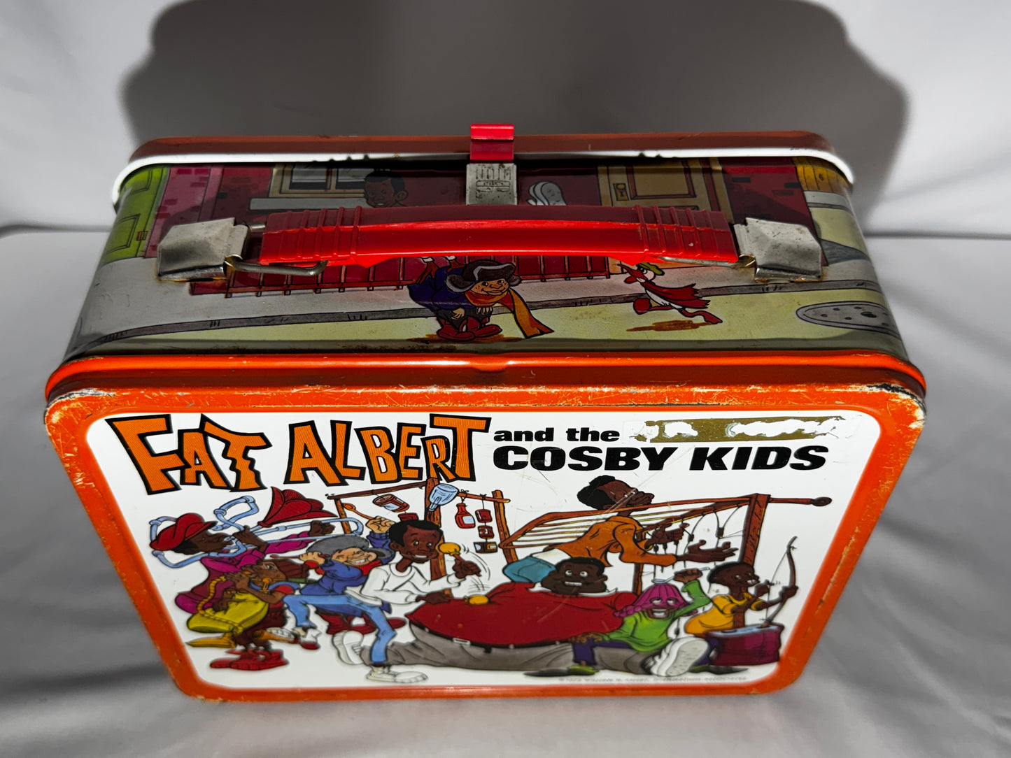 Vintage 1973 Fat Albert and the Cosby Kids Metal Lunch Box w/ Original Thermos