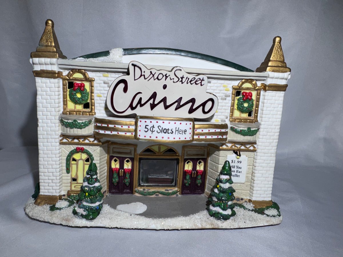 St Nicholas Square Dixon Street Casino 2005 Lighted Christmas Village Building AS IS