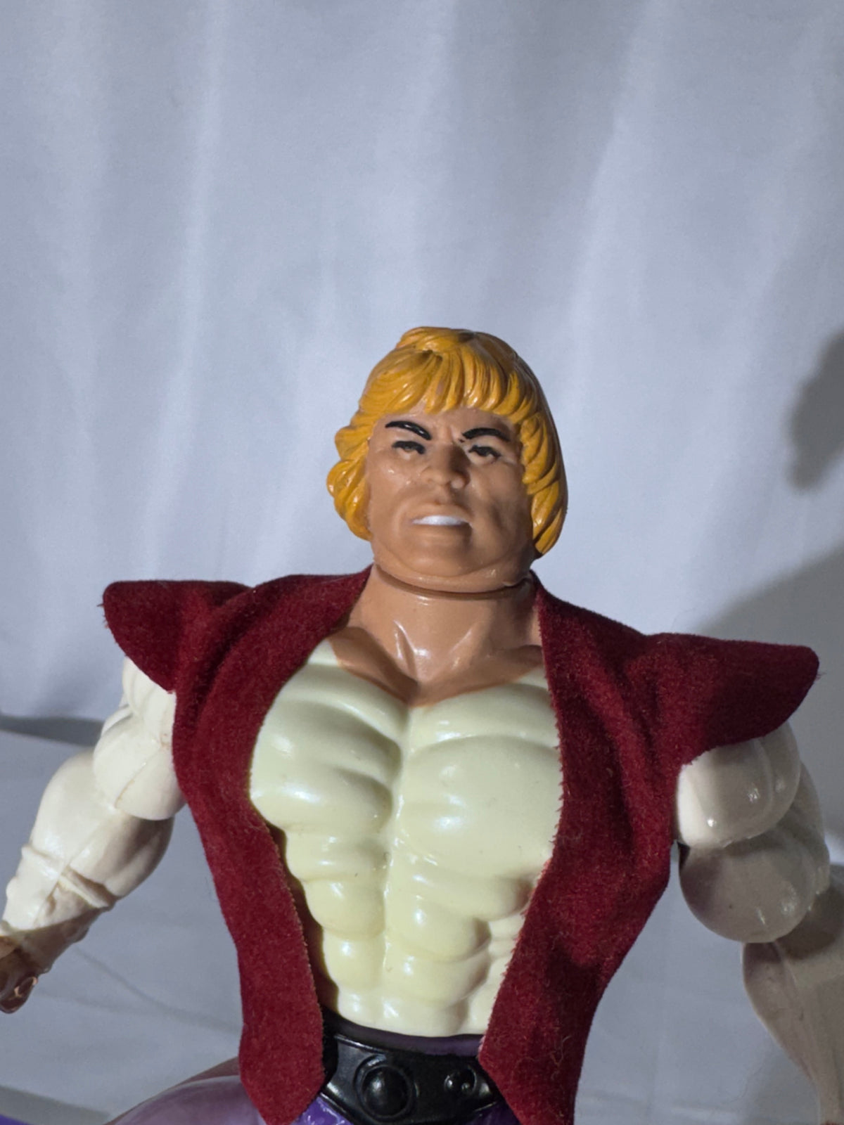 Vintage 1980s Mattel Masters of the Universe Prince Adam Action Figure with Original Mini-Comic