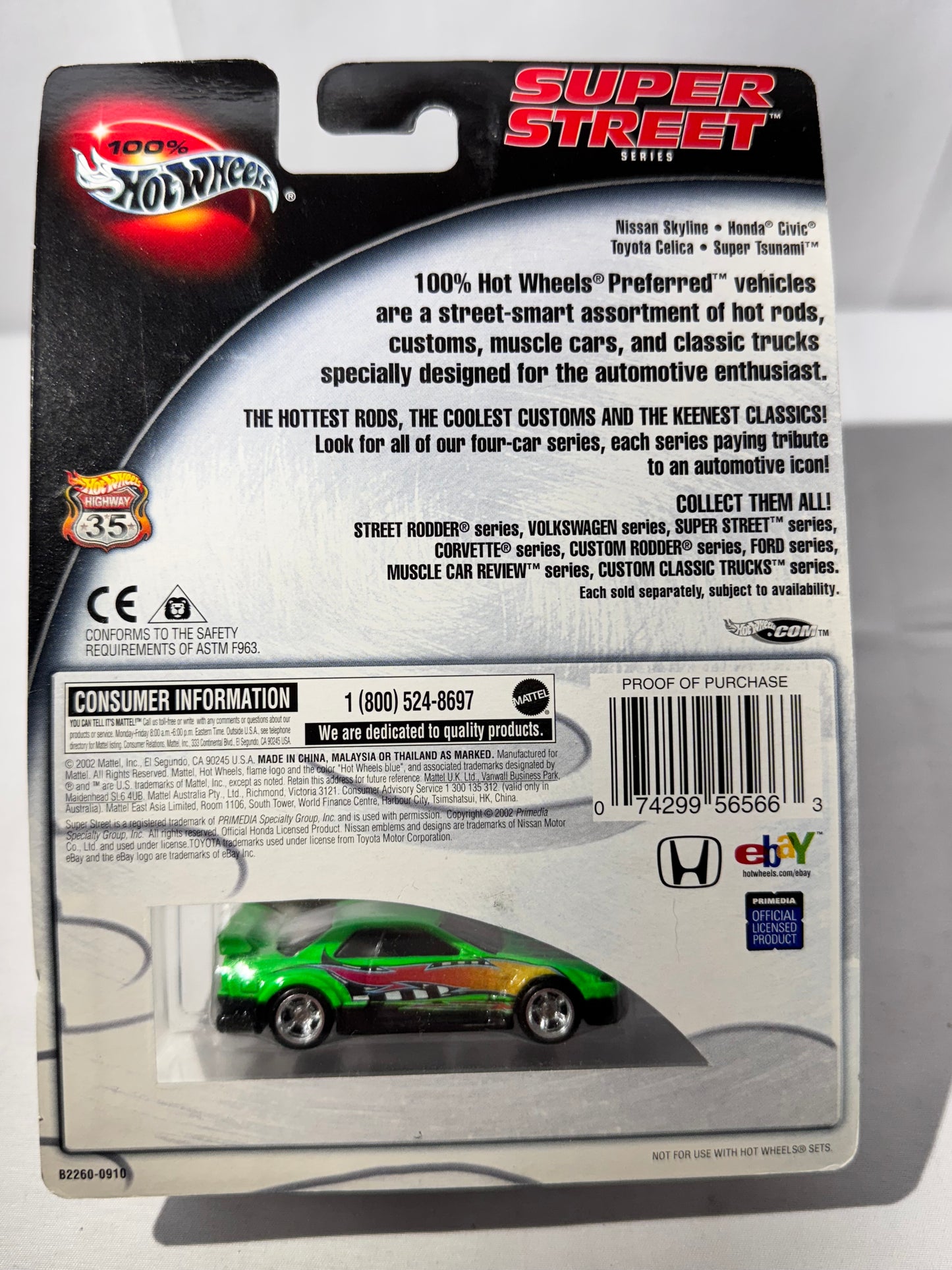 Hot Wheels Super Street Series – Nissan Skyline 1/4 B2260 -Mattel 2002