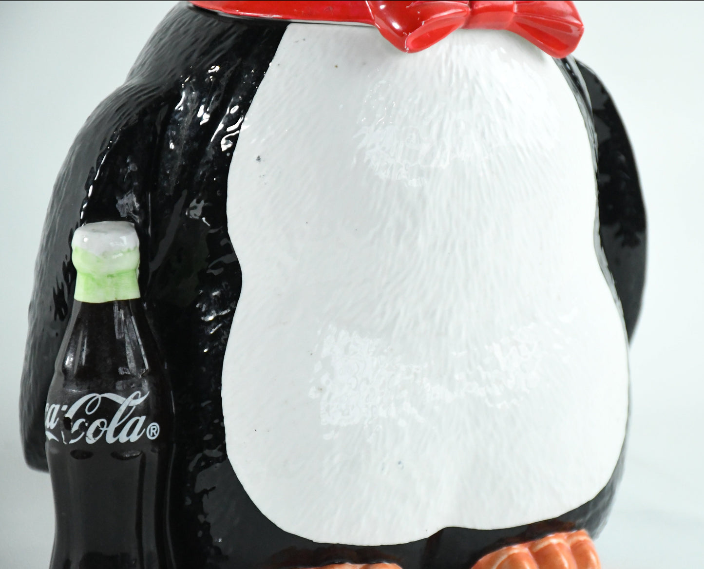 Coca-cola Penguin Cookie Jar-VTG-1997-ceramic