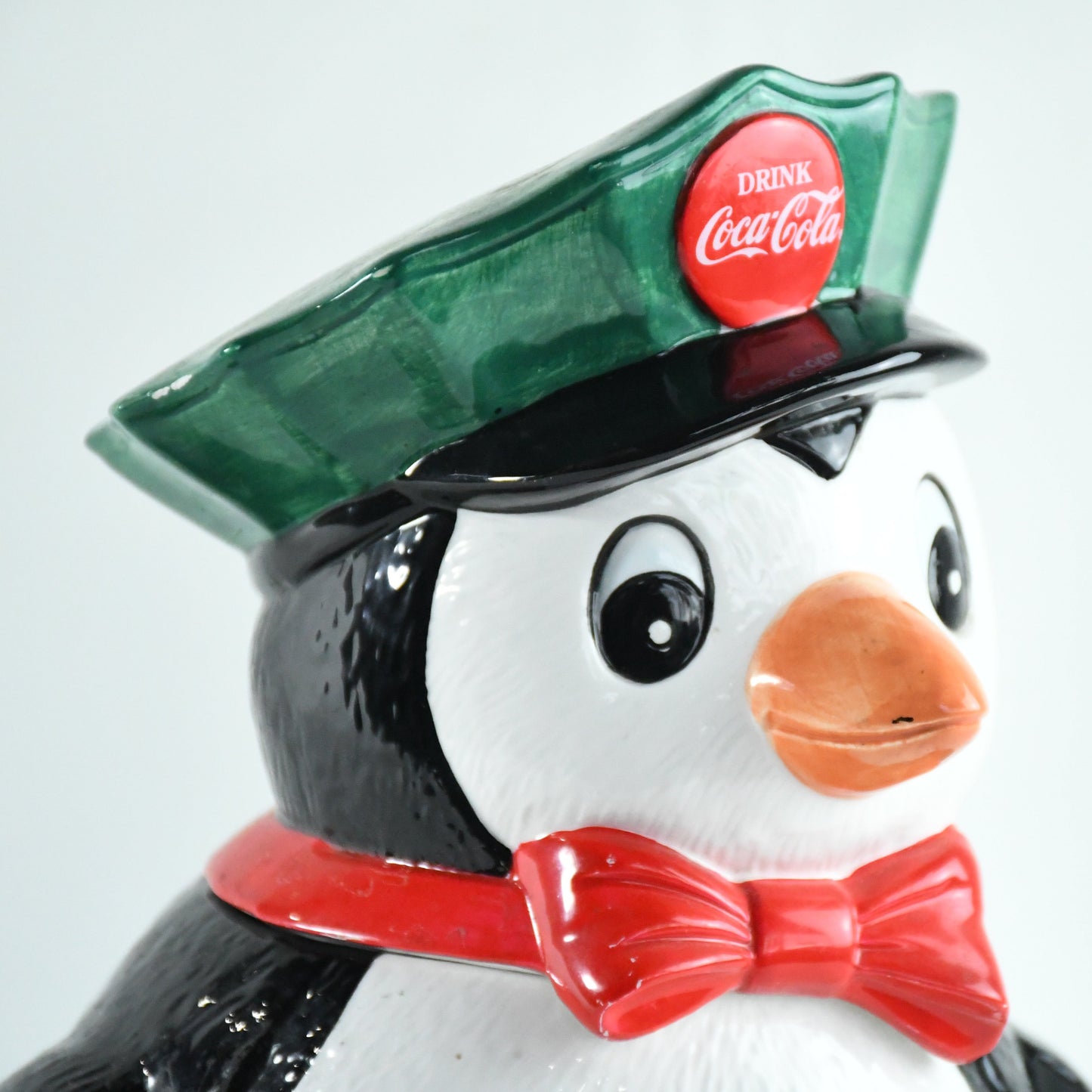 Coca-cola Penguin Cookie Jar-VTG-1997-ceramic