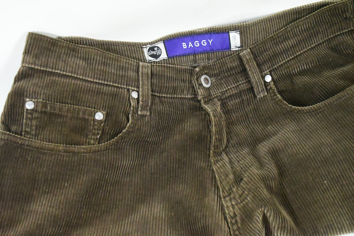 Levis-Silver Tab -Brown Corduroy-Baggy-Mans W32 L30 VTG