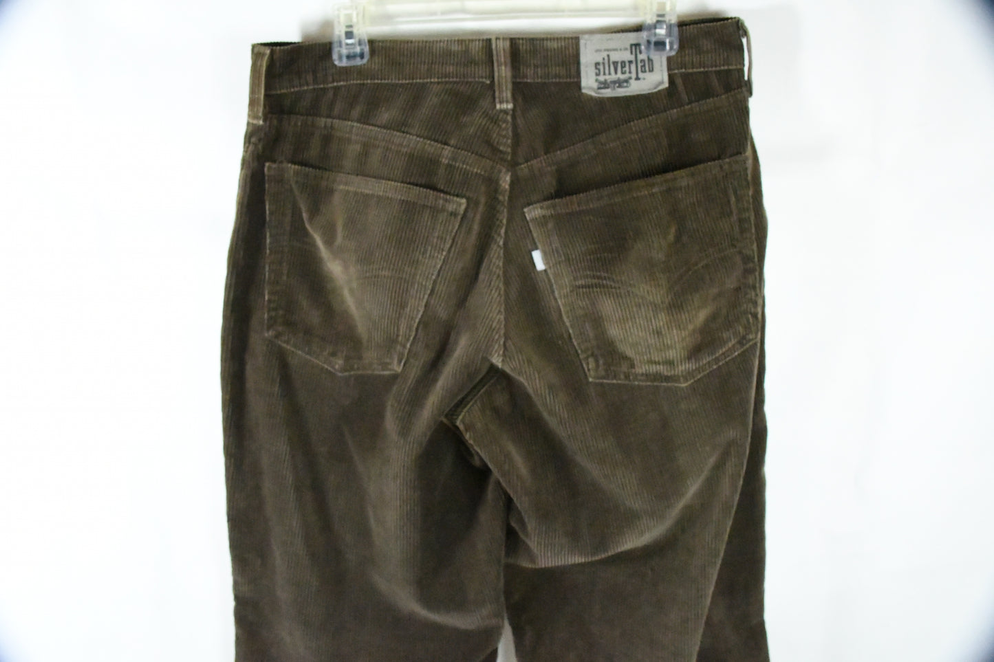 Levis-Silver Tab -Brown Corduroy-Baggy-Mans W32 L30 VTG