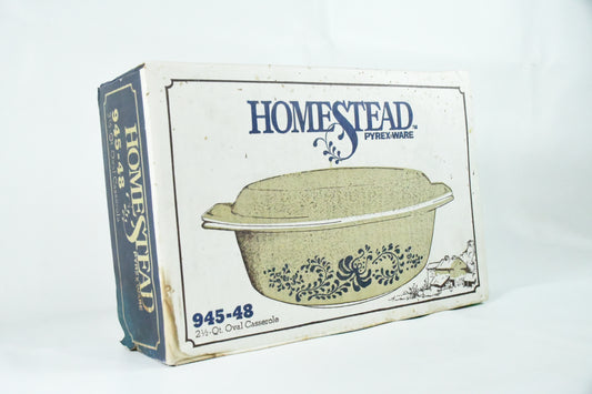 Homestead-Pyrex-2 1/2 Oval Casserole -945-48- Vtg