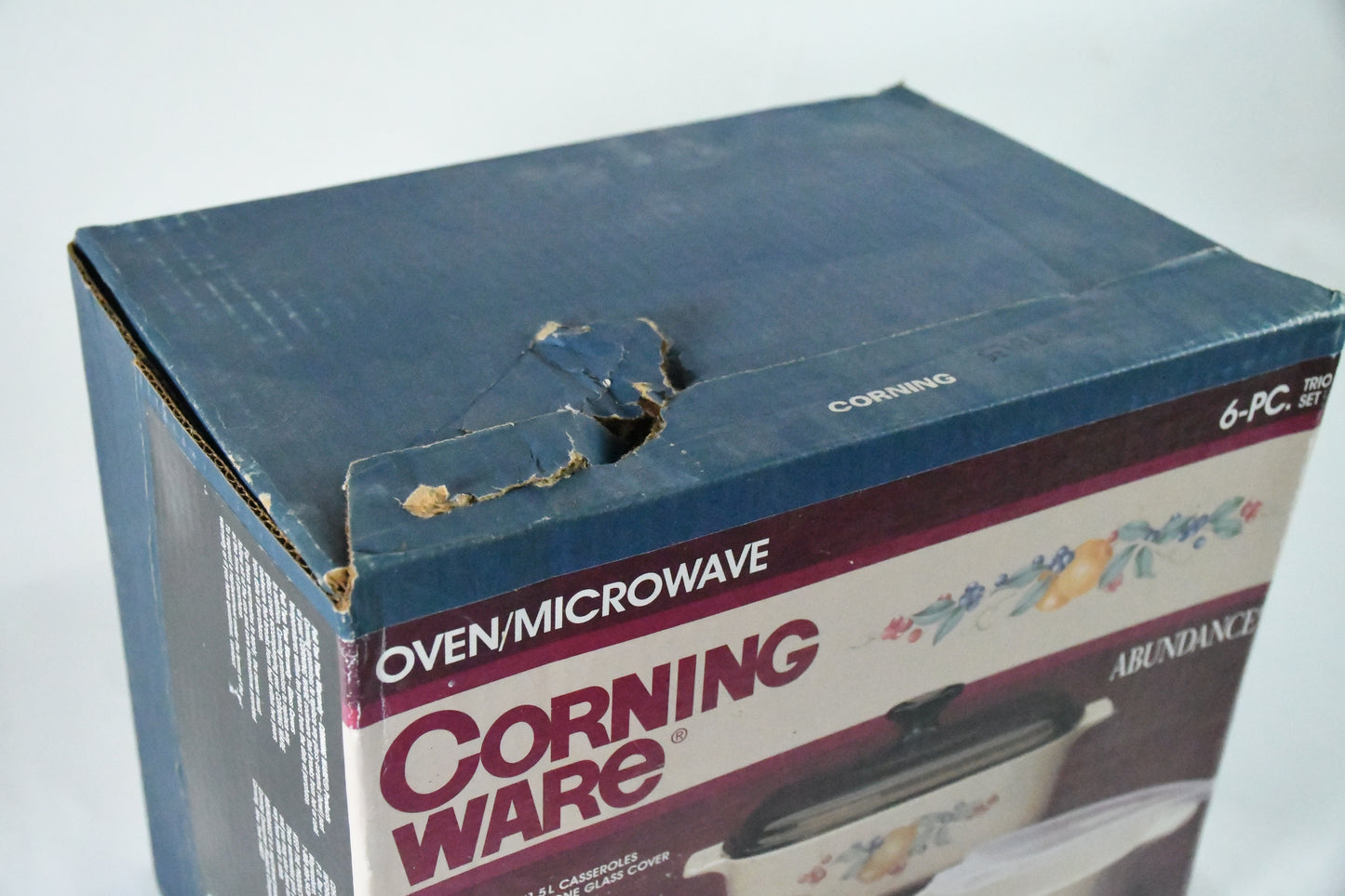 Corning Ware- Abundace-1994-6 piece Trio set-old in box-oven/microwave