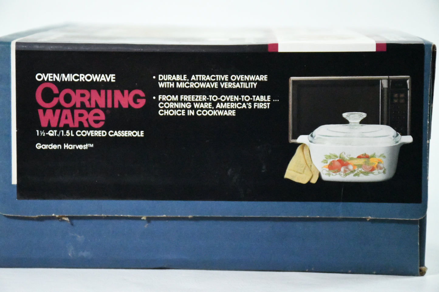 Corning Ware 1994- Garden Harvest-1 1/2 qt. covered Casserole-Vtg-in box-6017490