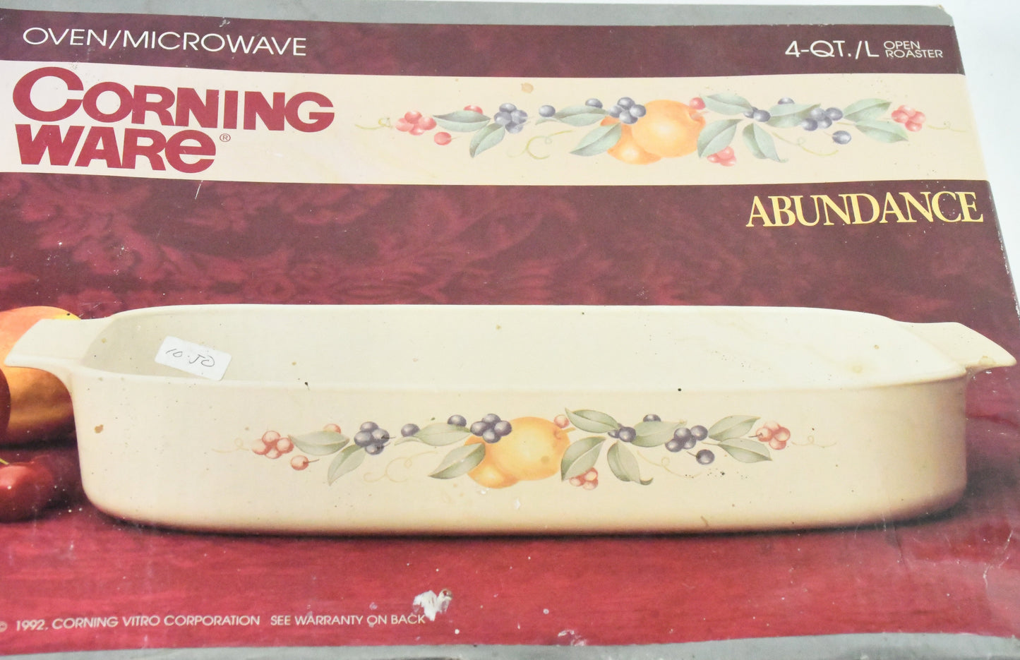 Corning Ware- Abundance -1992- 6014449- 4qt./L Open Roaster - Old in Box