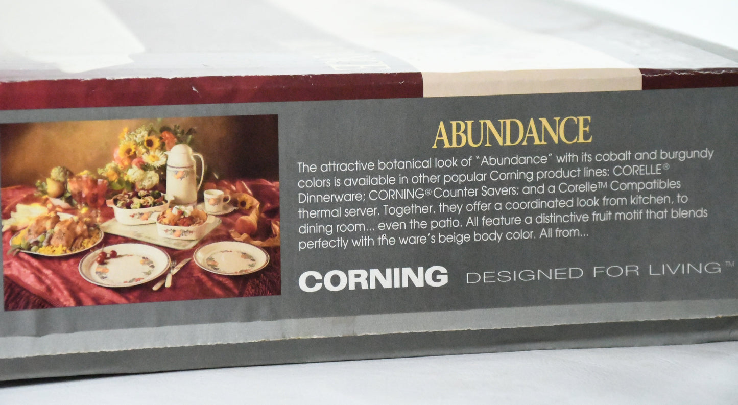 Corning Ware- Abundance -1992- 6014449- 4qt./L Open Roaster - Old in Box