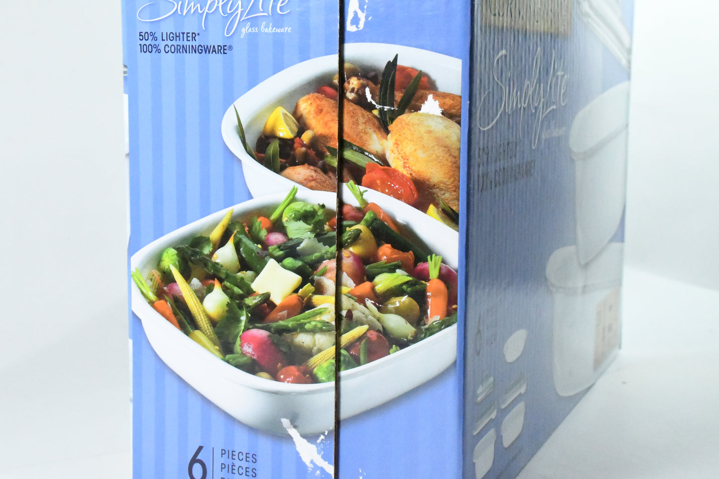 Corning Ware - Simply Light- 6 piece set- Glass Bakeware -1086717- Unopened Box