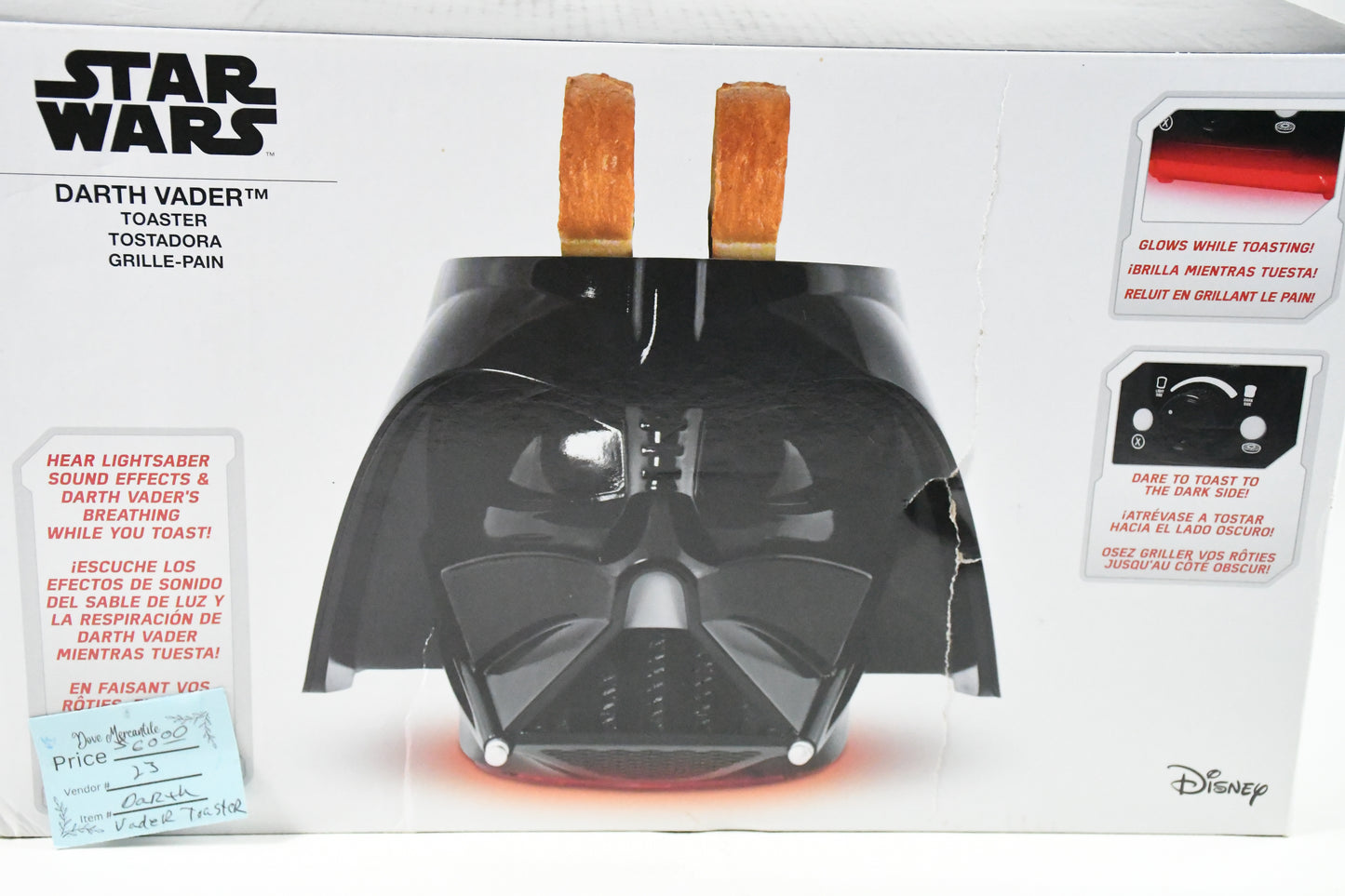 Darth Vader-Star Wars- Toaster- Glows While Tasting- Sound Effects- Disney-5755426-fun kitchen decor