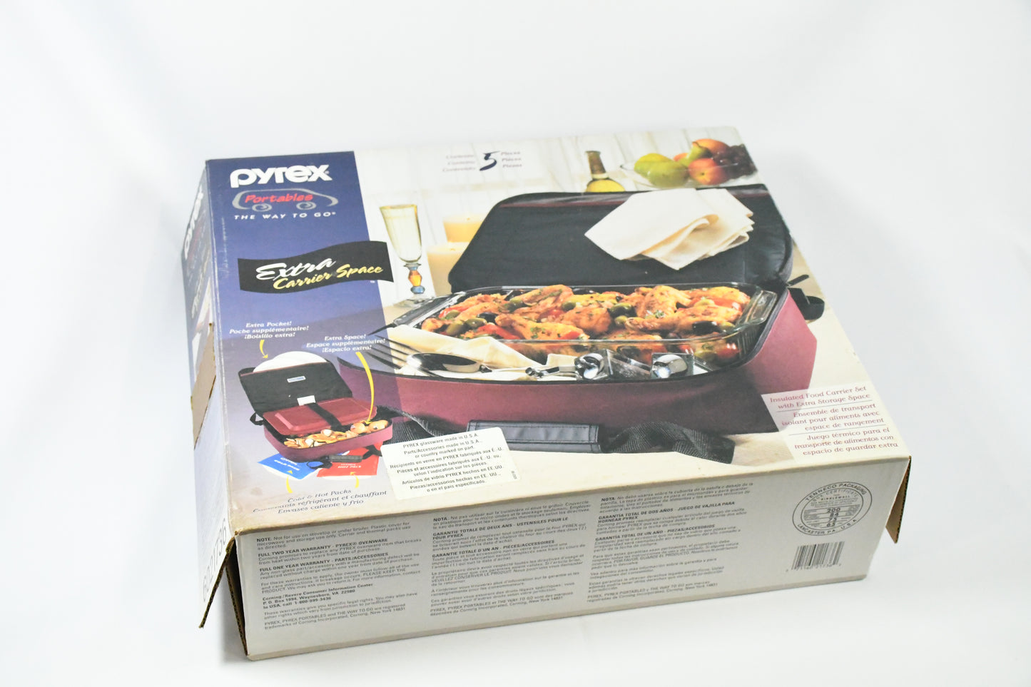 Pyrex Portables -5-piece Insulated- Extra Carrier Space-6021736-