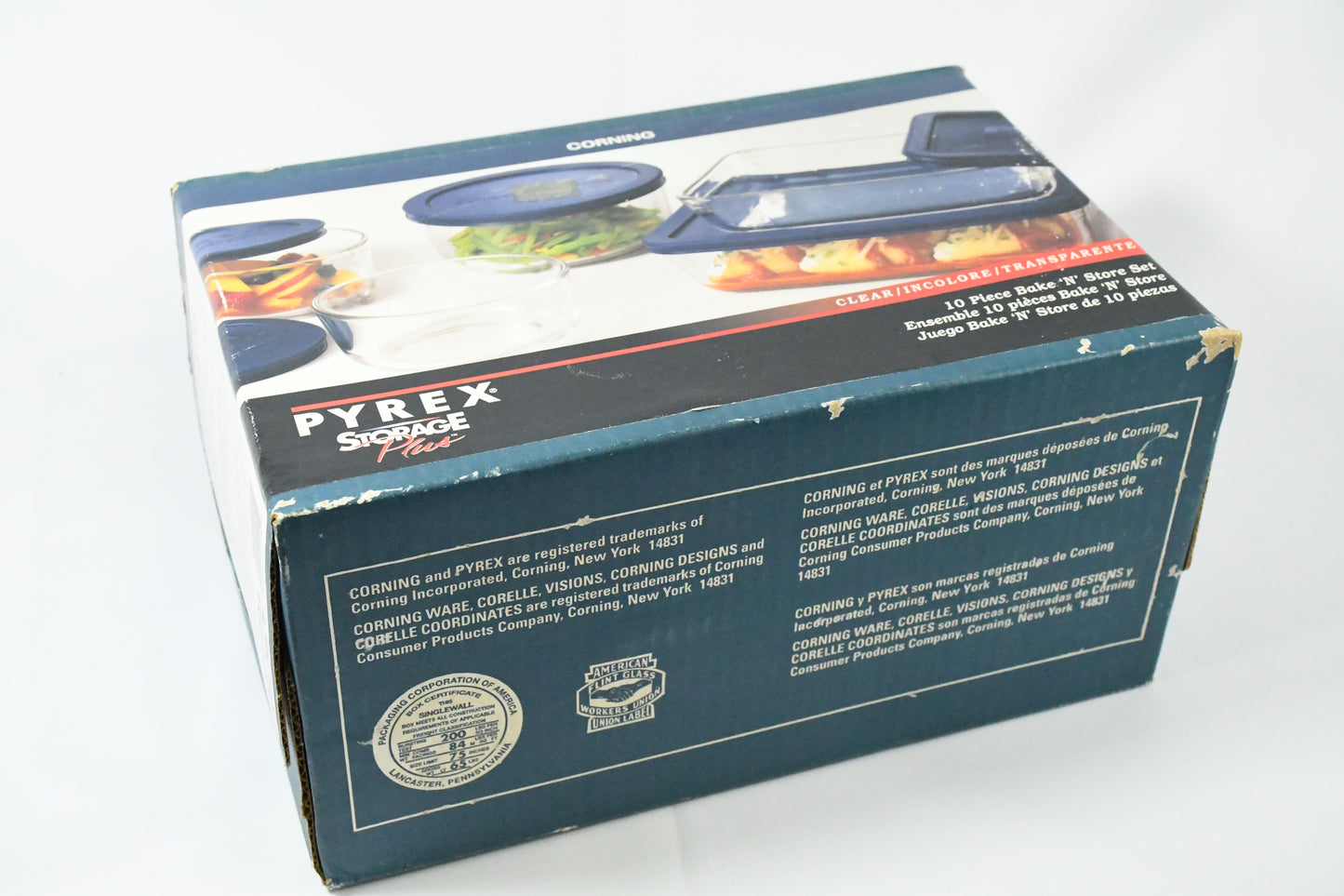 Pyrex Storage Plus-10piece set -Bake and Store set-Corning-6021224