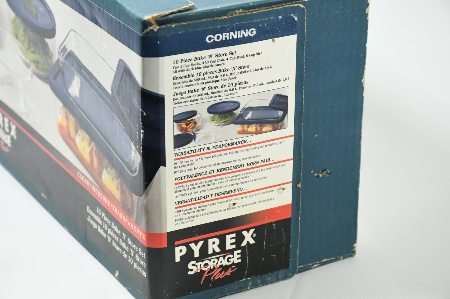 Pyrex Storage Plus-10piece set -Bake and Store set-Corning-6021224