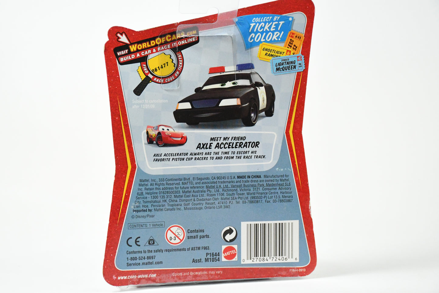 Disney-Pixar-Cars-Mattel-Easy Idle Pitty #83-Race O Roma-P1644-M1054-NIB