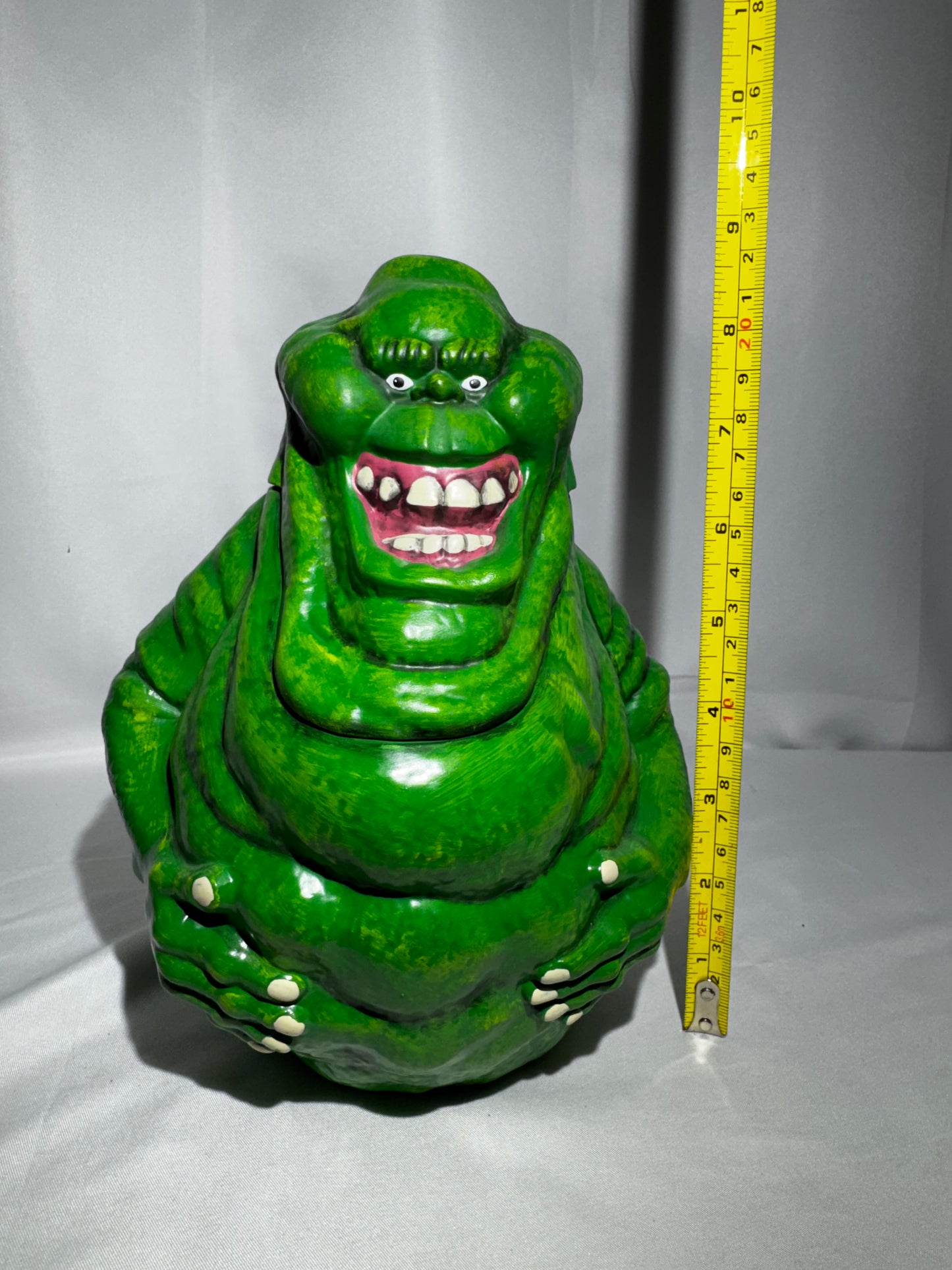 Rare Vintage Ghostbusters Slimer Ceramic Cookie Jar 9” Hand Painted No Box