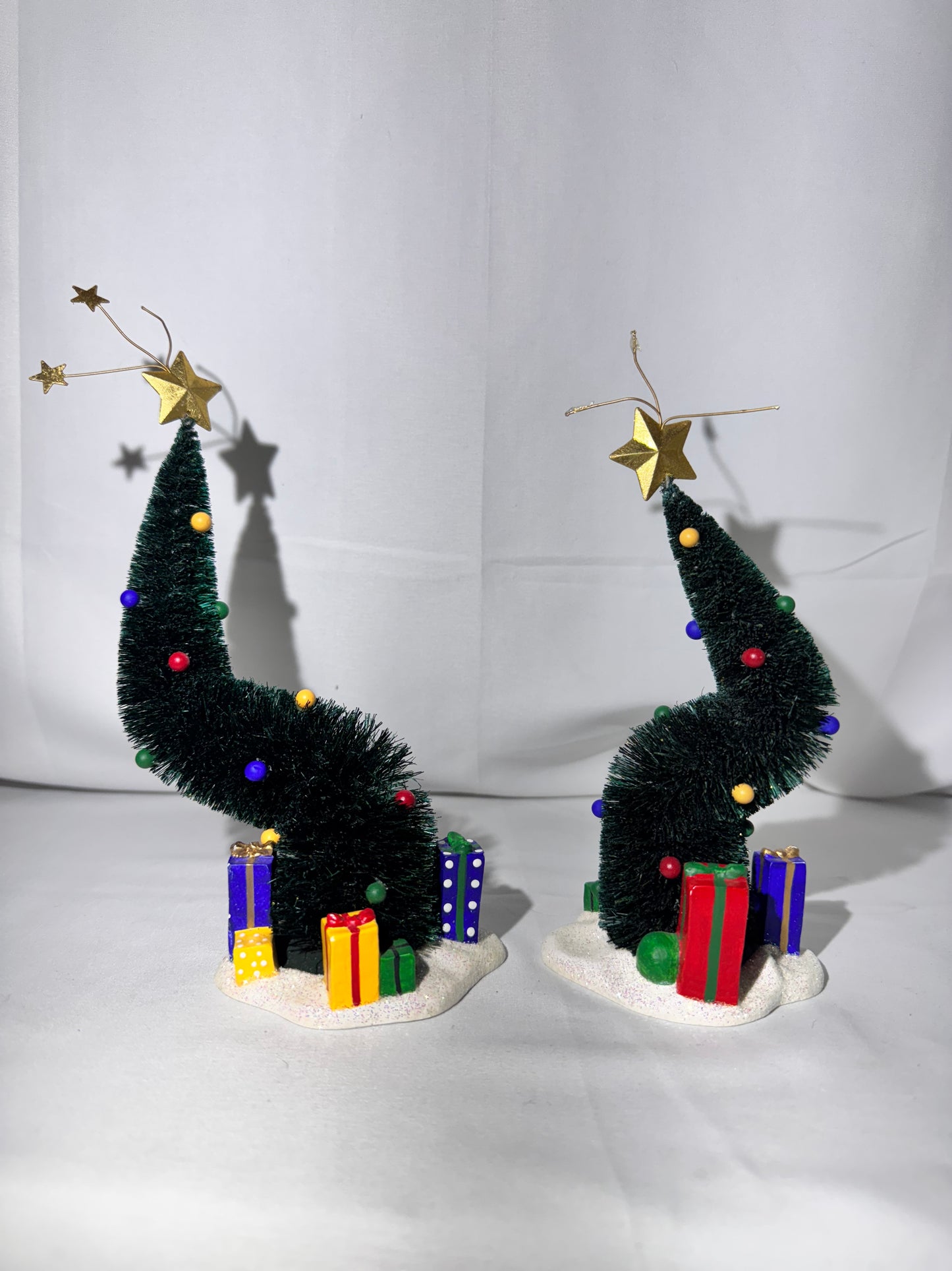 Department 56 Village Accessory – Green Glitter Sisal Trees (Set of 2) – Item #56.52902