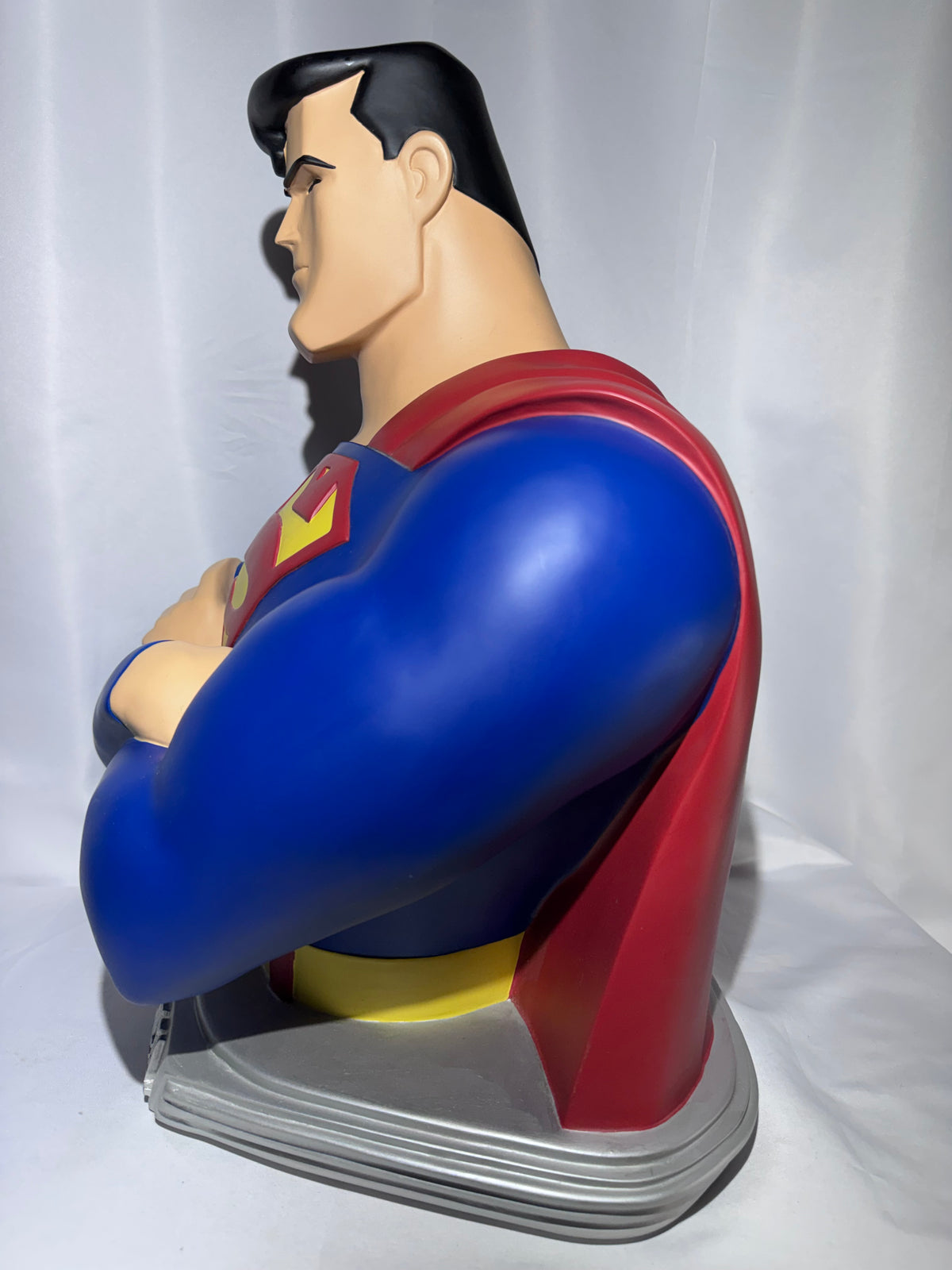 1997 Warner Bros. Studio Store Exclusive 19” Superman Bust – Superman: The Animated Series – Bruce Timm Style