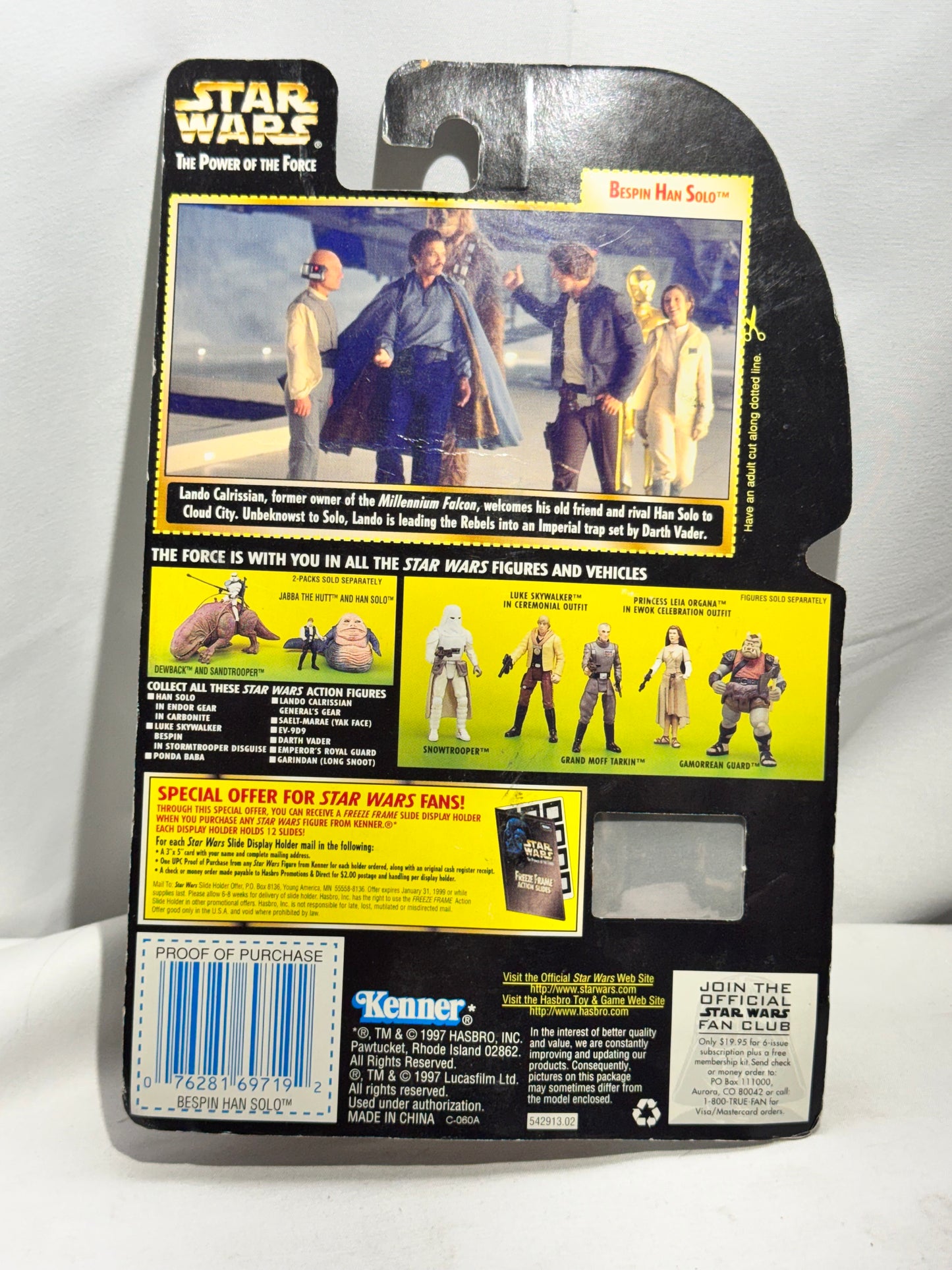 1997 Kenner Star Wars Power of the Force Bespin Han Solo Action Figure – Sealed