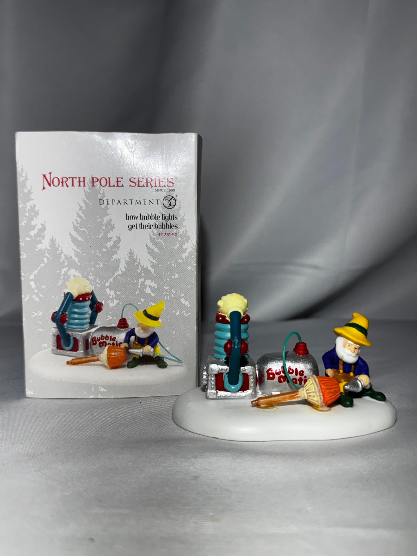 Department 56 North Pole How Bubble Lights Get Bubbles #4025290 Retired Elf Figurine w/ Box