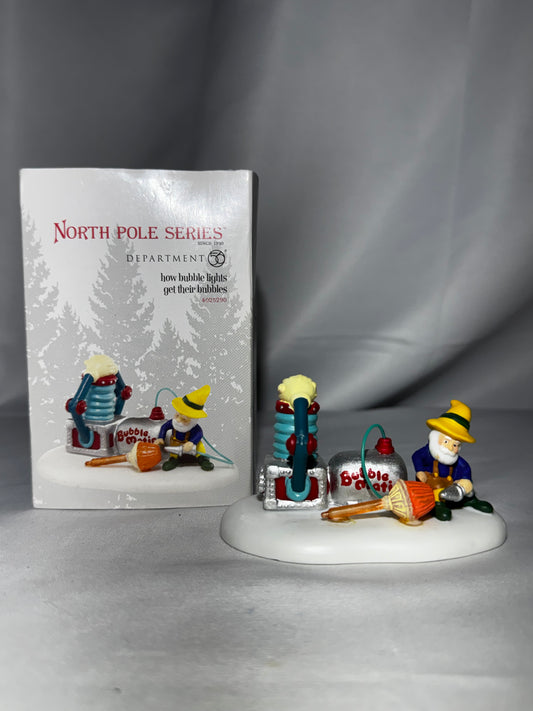 Department 56 North Pole How Bubble Lights Get Bubbles #4025290 Retired Elf Figurine w/ Box