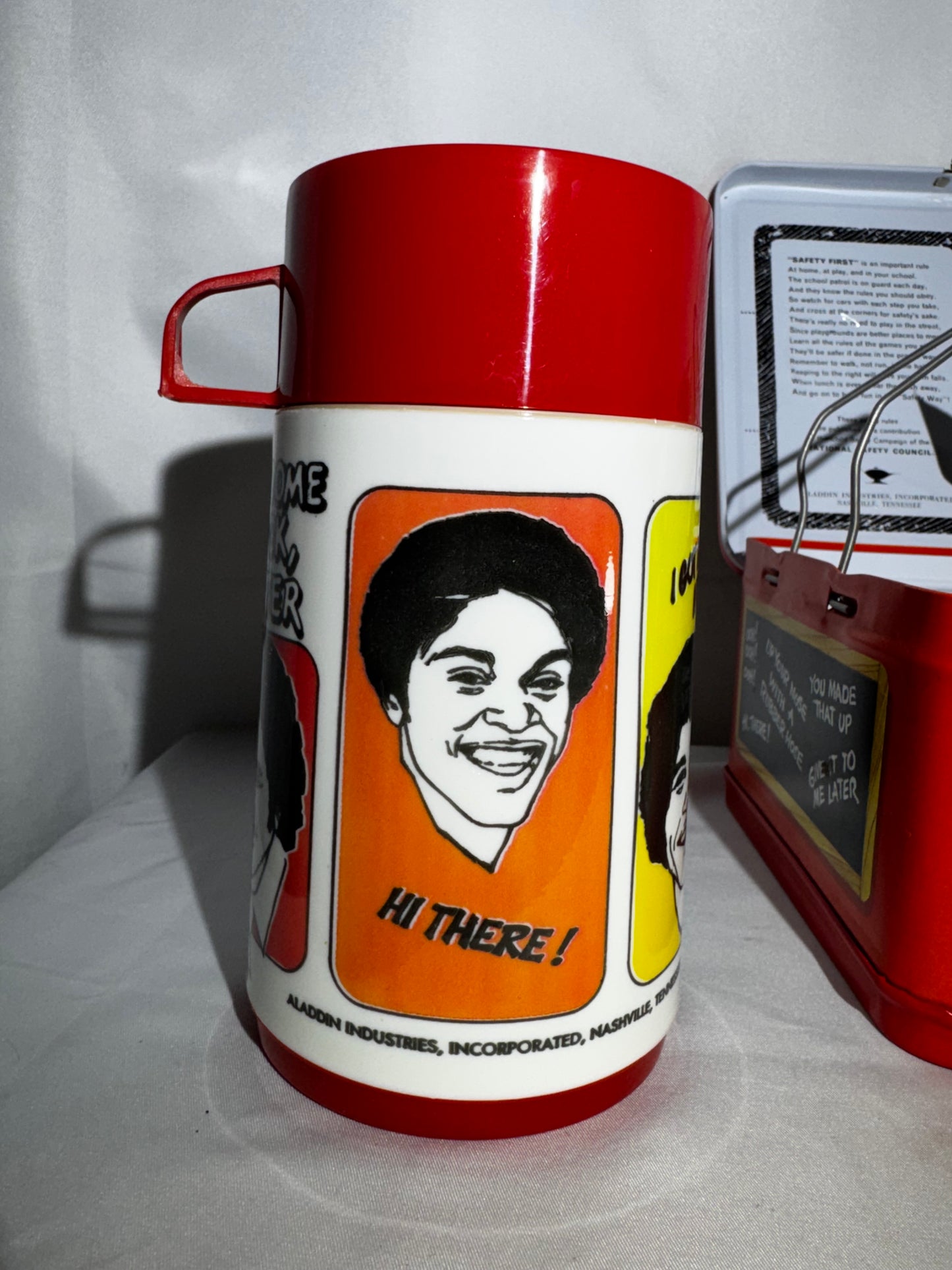 Vintage 1977 Welcome Back, Kotter Metal Lunchbox & Thermos Aladdin Industries