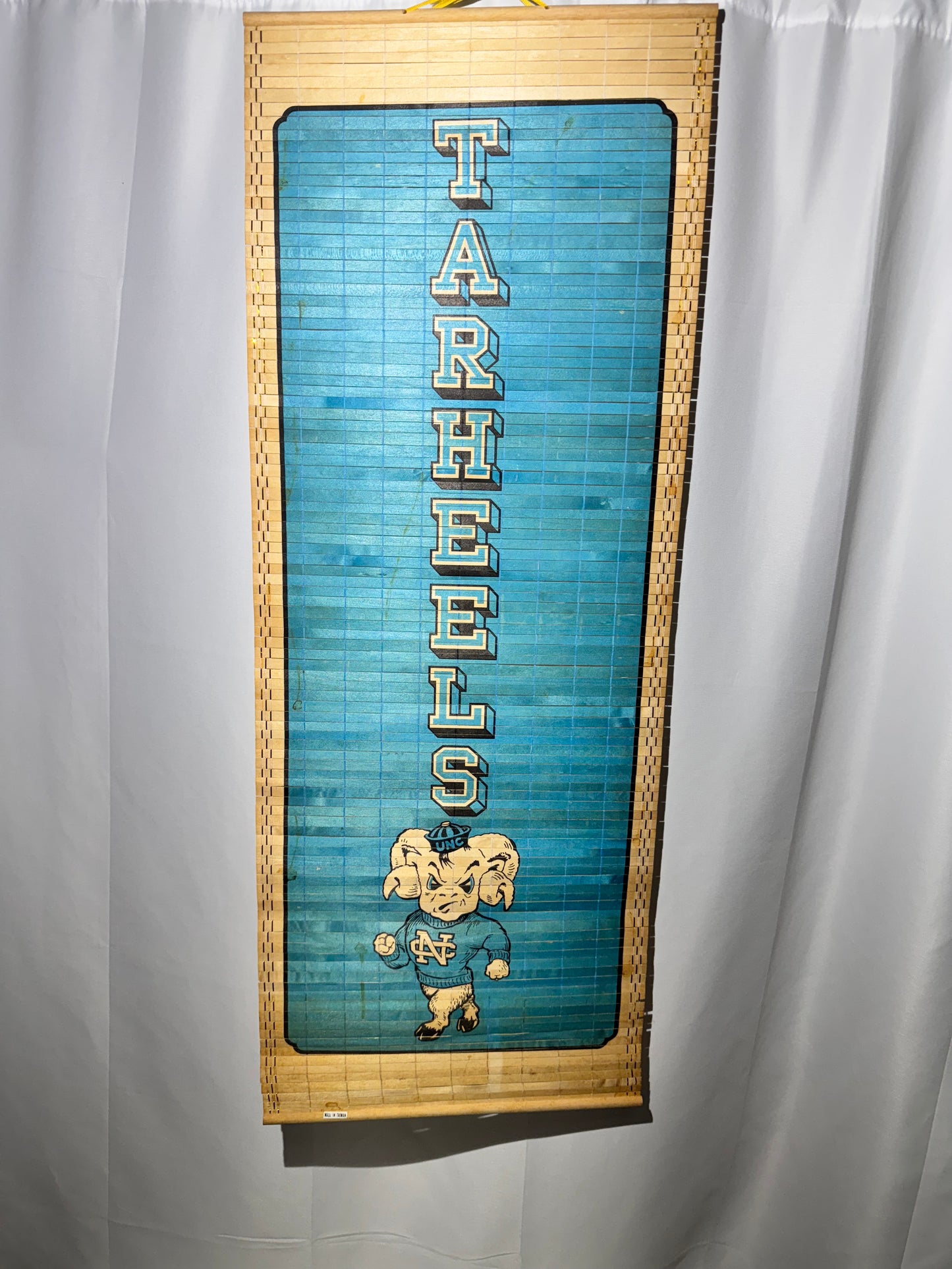 Vintage 1985 UNC University of North Carolina Tar Heels Bamboo Wall Calendar – Reversible