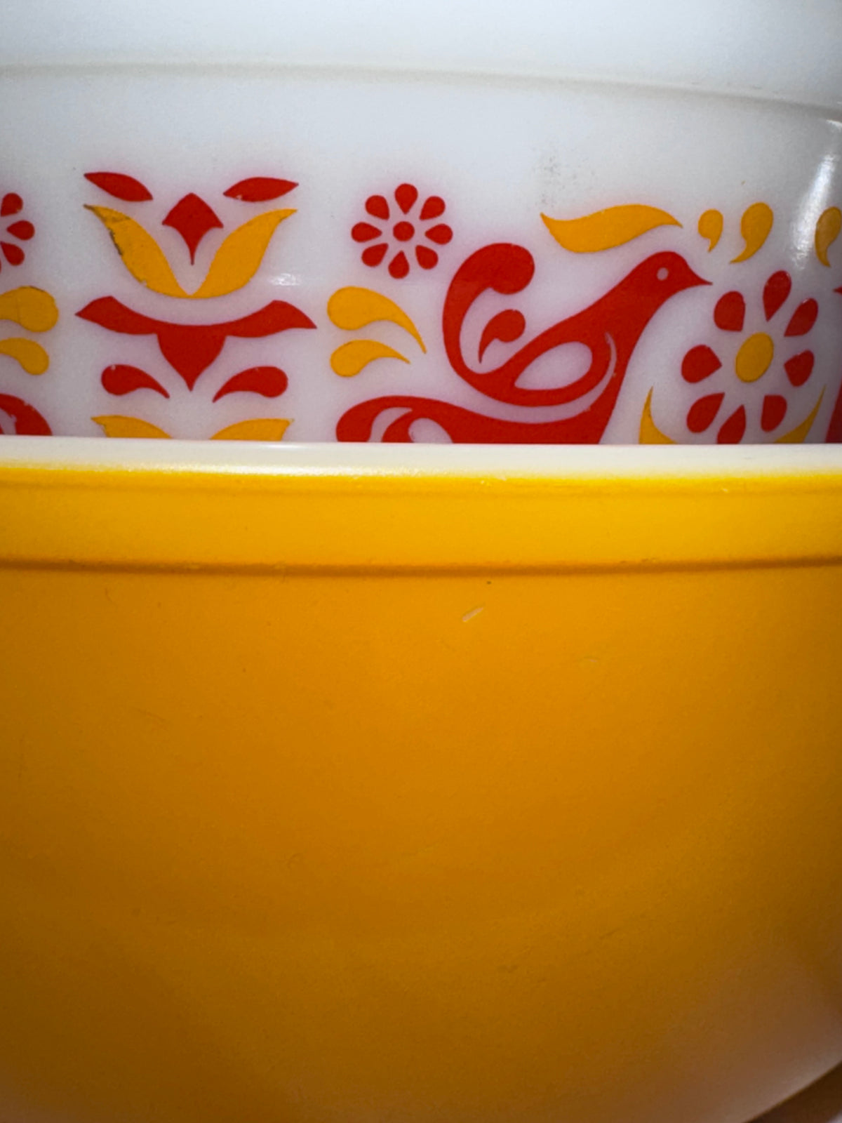 Vintage Pyrex Friendship Mixing Bowl Set of 4 401 402 403 404 Red Orange Roosters