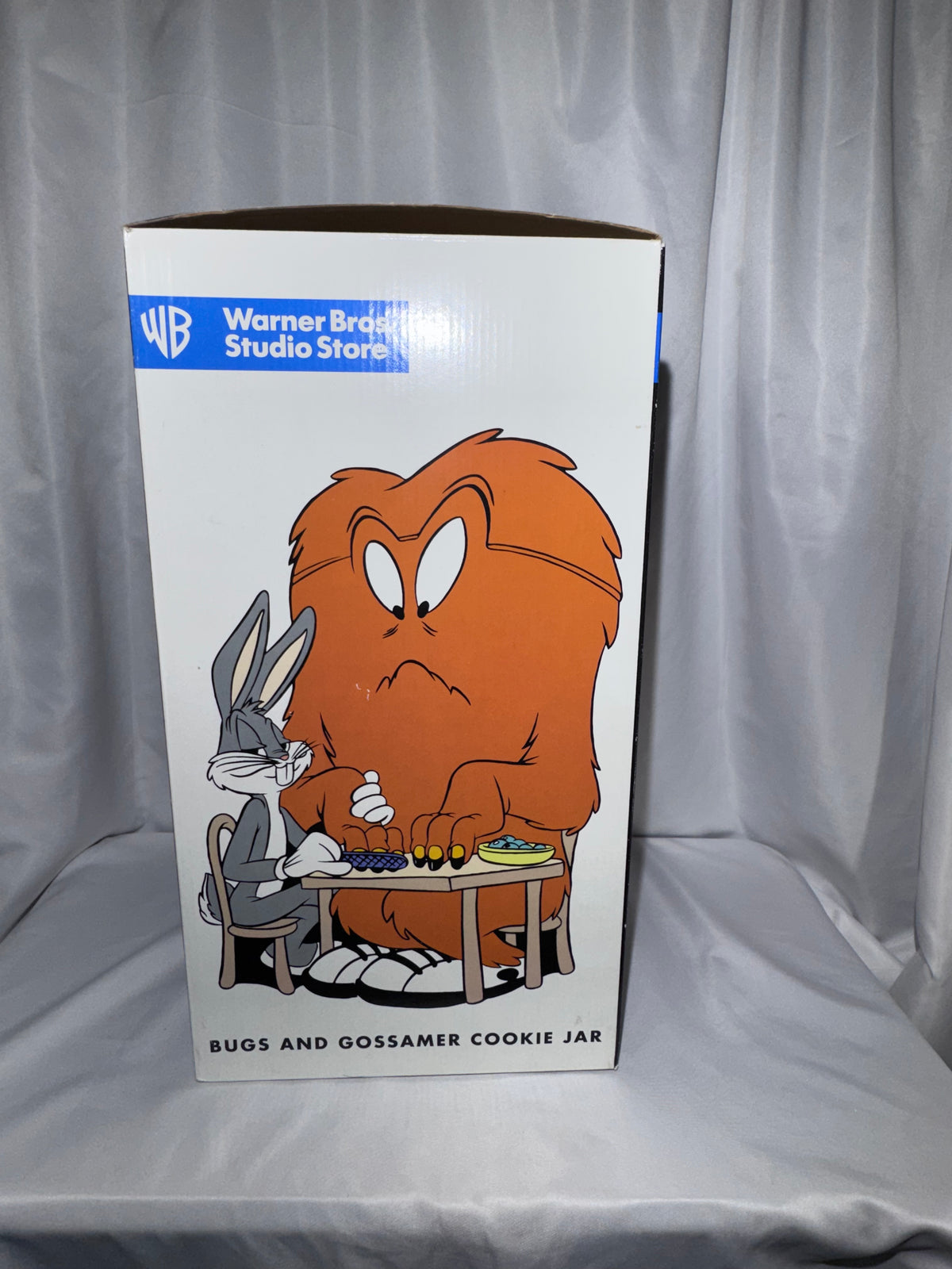 Vintage 1997 Warner Bros. Studio Store Bugs Bunny & Gossamer Cookie Jar – Original Box