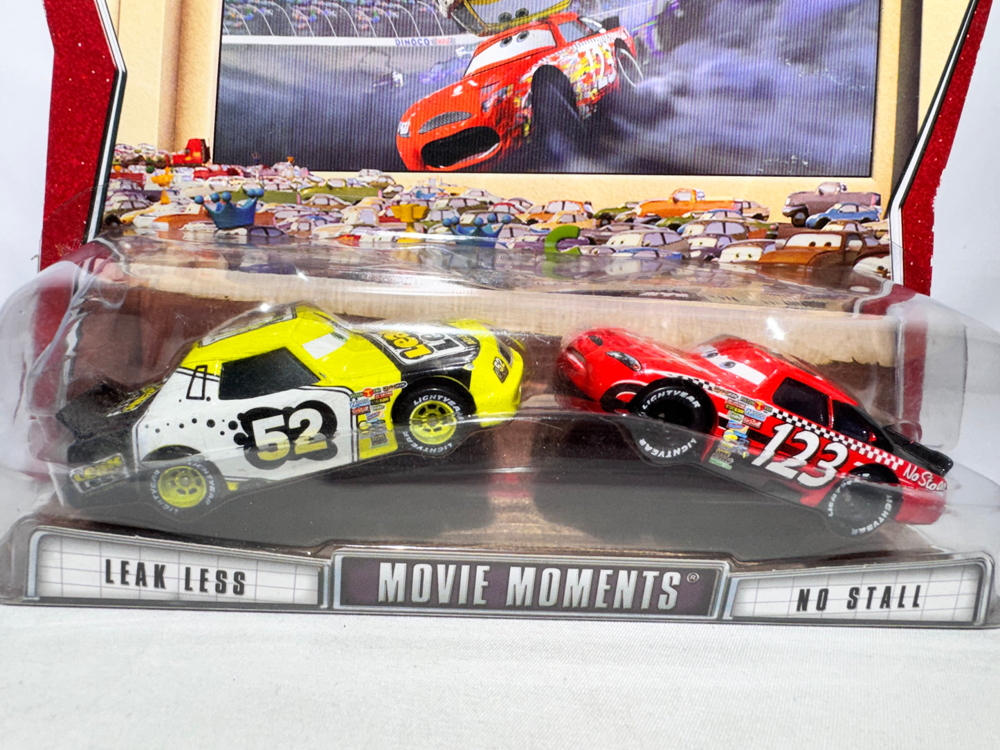 Disney Pixar Cars Movie Moments Leak Less No.52 & No Stall No.123 2-Pack Mattel World of Cars