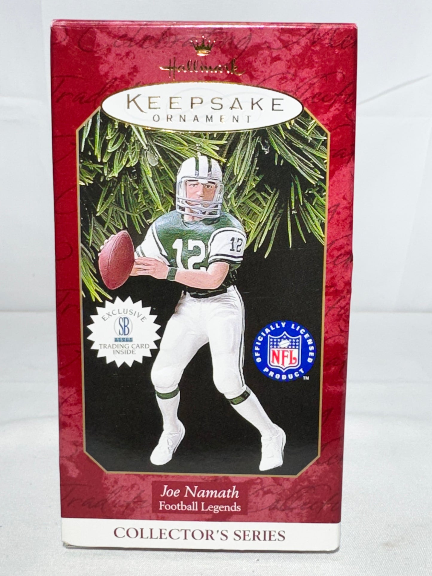 Joe Namath Keepsake Ornament New York Jets Quarterback -Trading Card