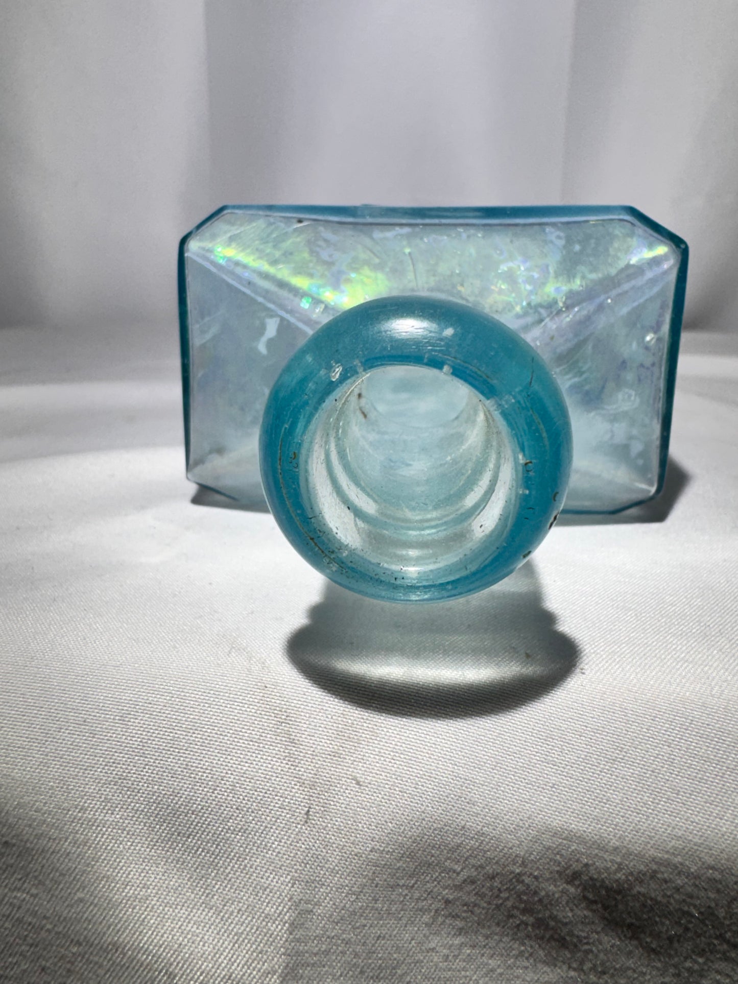 Antique “PRAIRIE WEED” Aqua Glass Medicine Bottle – Embossed Patent Medicine