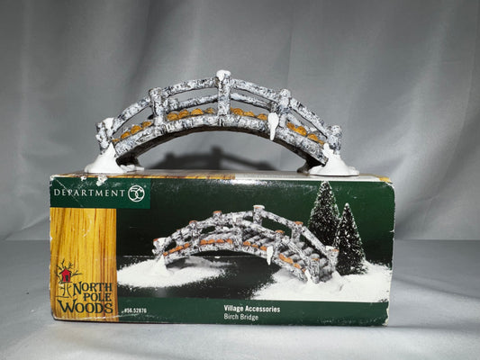 Department 56 North Pole Woods Birch Bridge #56.52876 Village Accessory