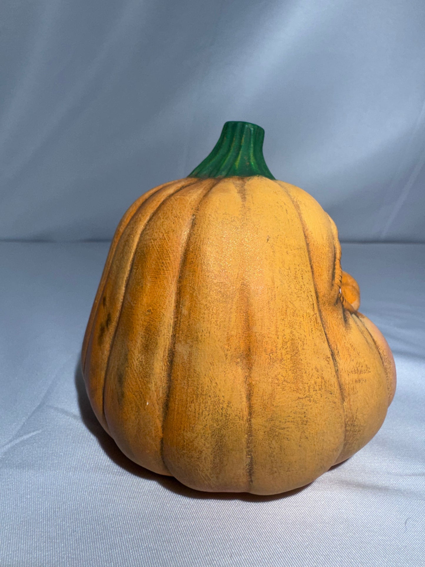 Vintage Hand-Painted Ceramic Pumpkin Figurine – Baby Face – CB 2000