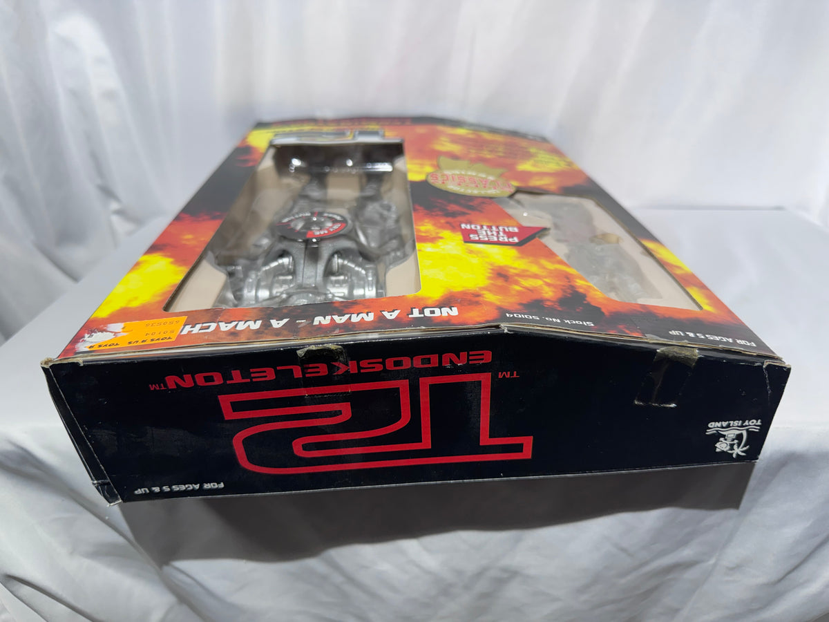 1997 Toy Island Terminator 2 T-800 Endoskeleton 15” Electronic Action Figure – Collector Super Classics – Original Box – Untested
