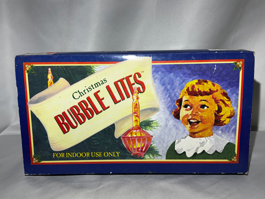 Vintage Midwest of Cannon Falls Christmas Bubble Lites Set of 7 Indoor Lights w/ Box