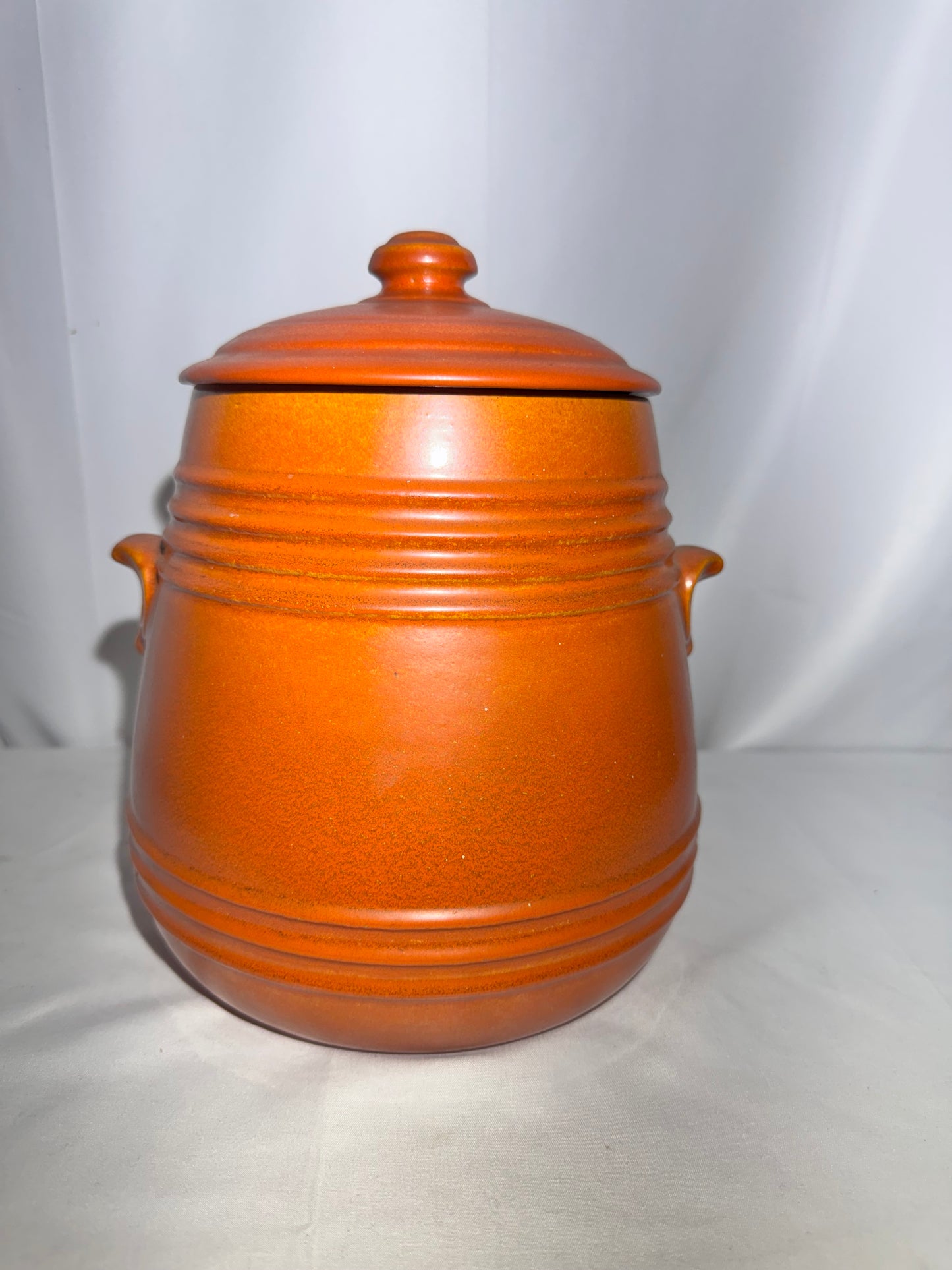 Amber Ringware Large Canister with Lid