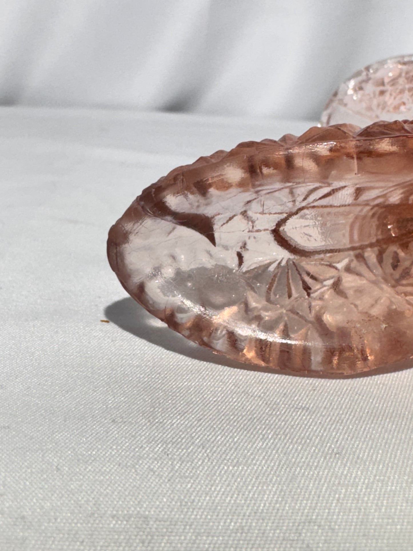 Fenton Art Glass Pink Boot Toothpick Holder – Daisy & Button Pattern (Vintage)