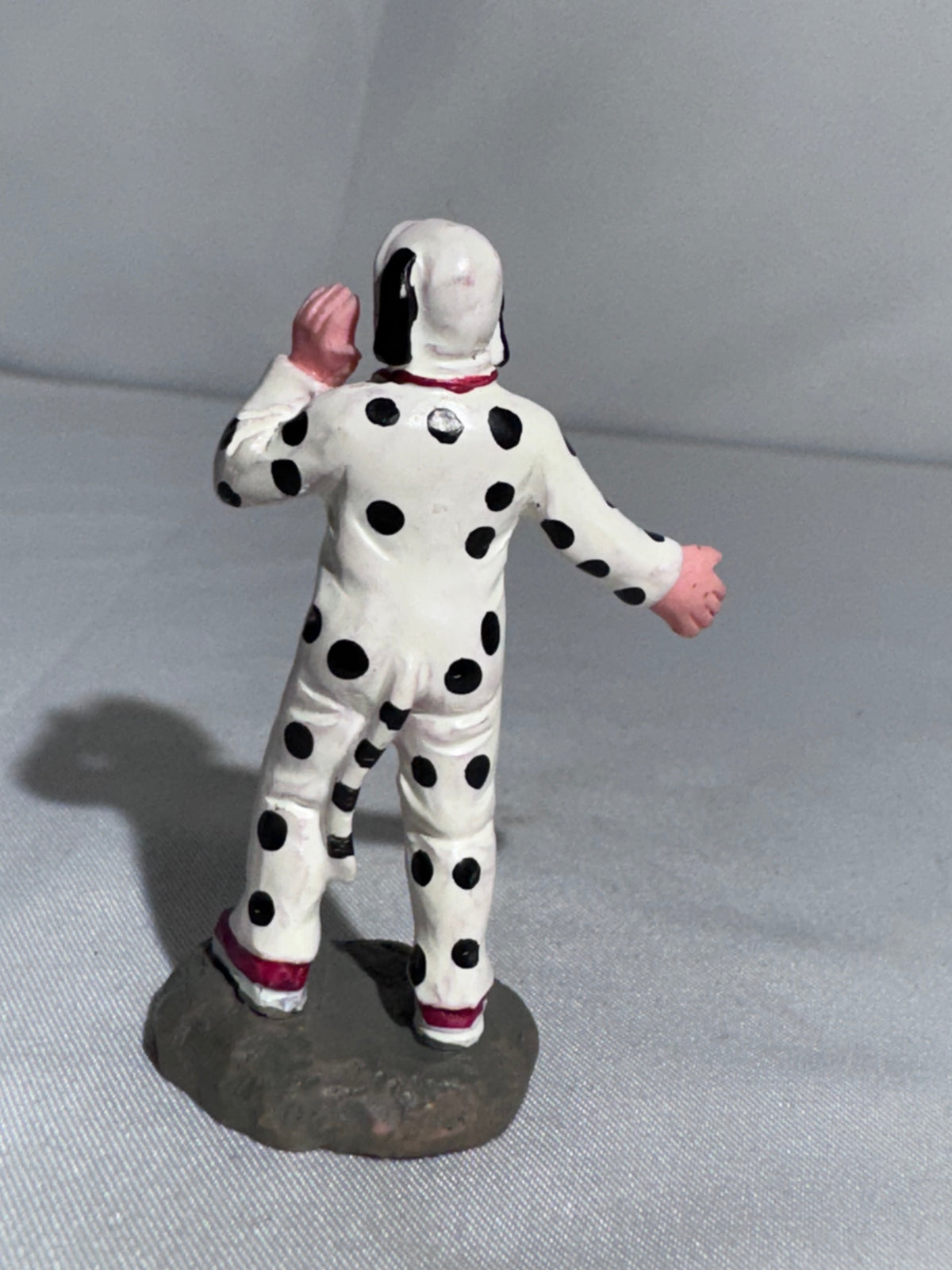 Halloween Village Figurine – Child in Dalmatian Dog Costume – Hand-Painted Miniature