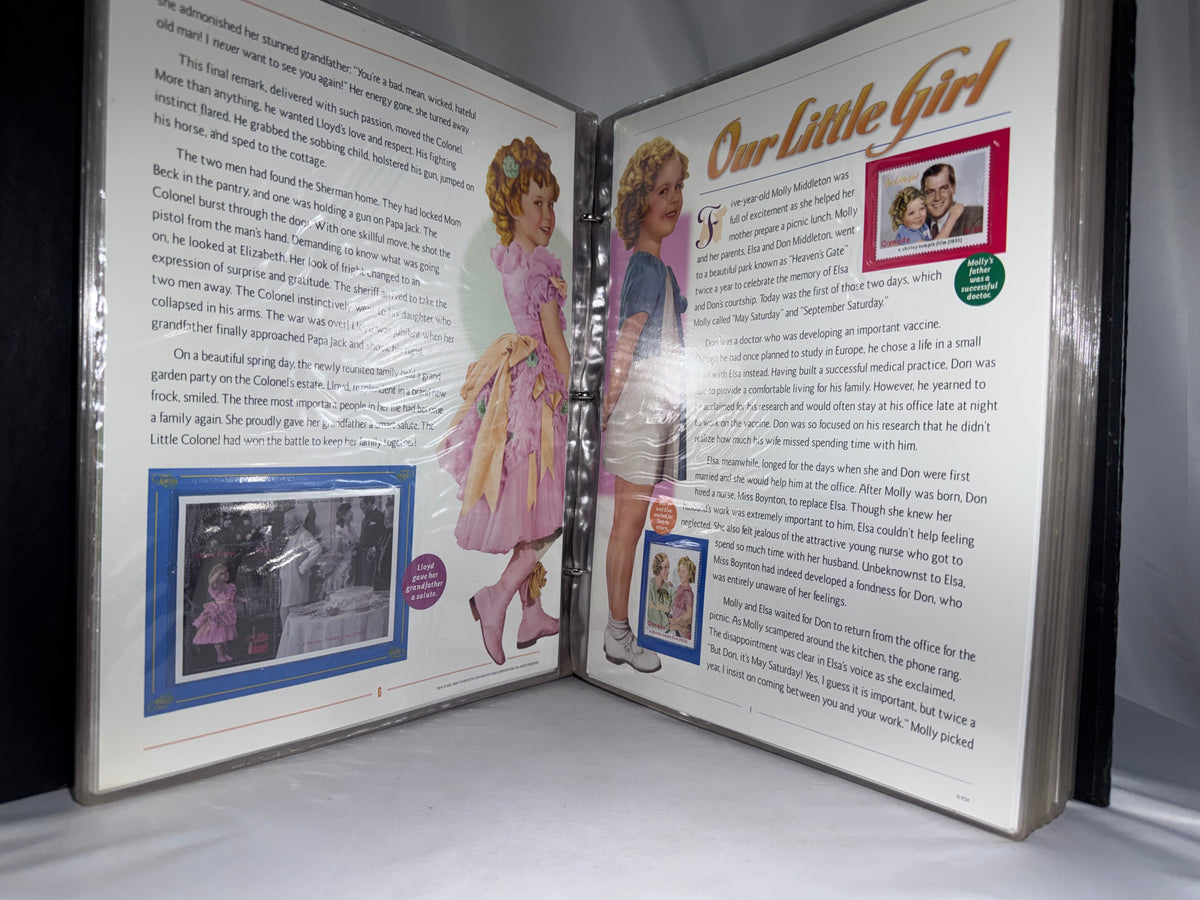 Vintage Shirley Temple Stamp Panels Collector Album – Postal Commemorative Society – 50 Sleeves