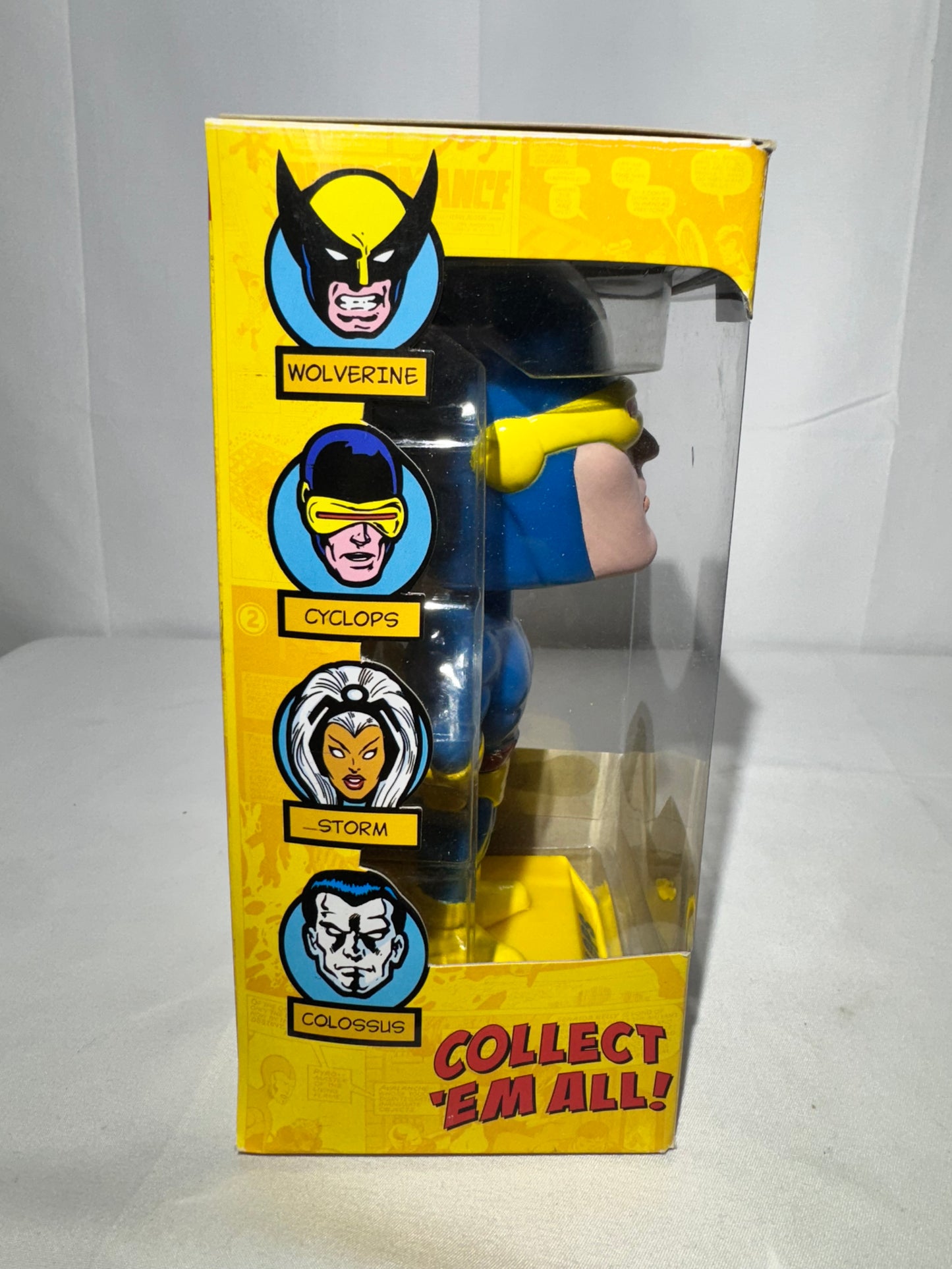 Marvel X-Men Cyclops Wacky Wobbler Bobblehead (2008) by Funko – Original Box
