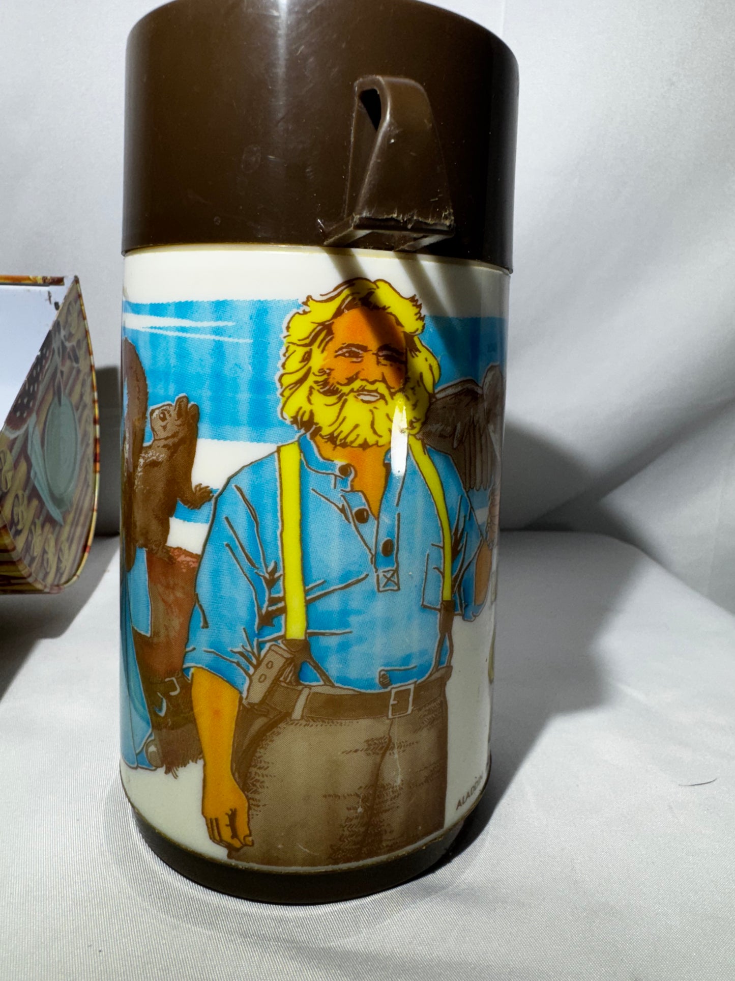 Vintage 1977 The Life and Times of Grizzly Adams Metal Lunch Box & Thermos