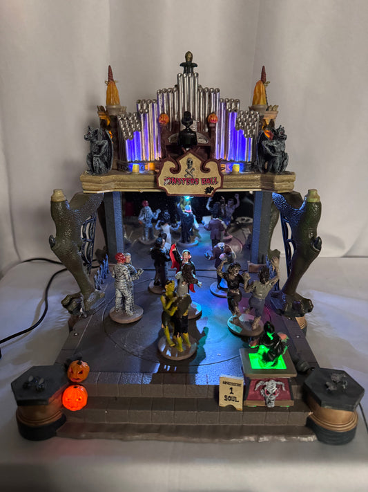 Lemax Spooky Town Monsters Ball #54302 – 2005 Retired Animated Halloween Village