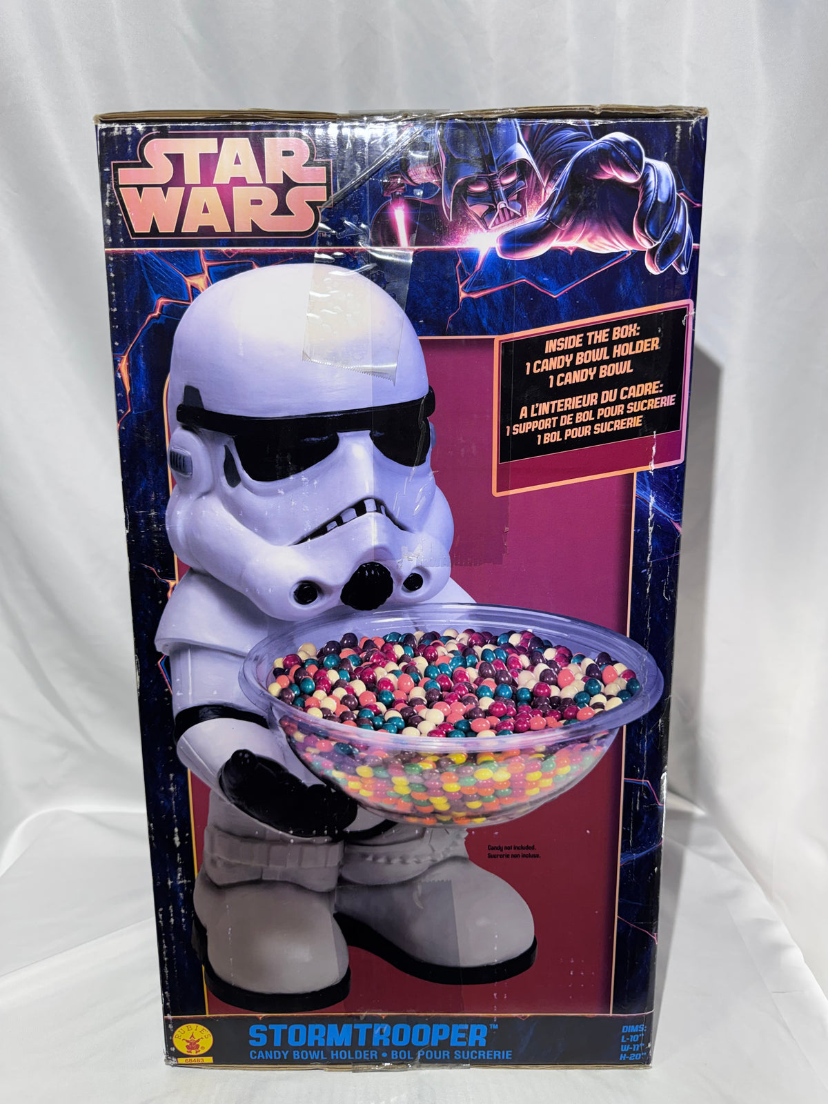 Star Wars Stormtrooper Candy Bowl Holder Rubie’s Costume Co. 20” Halloween Decor