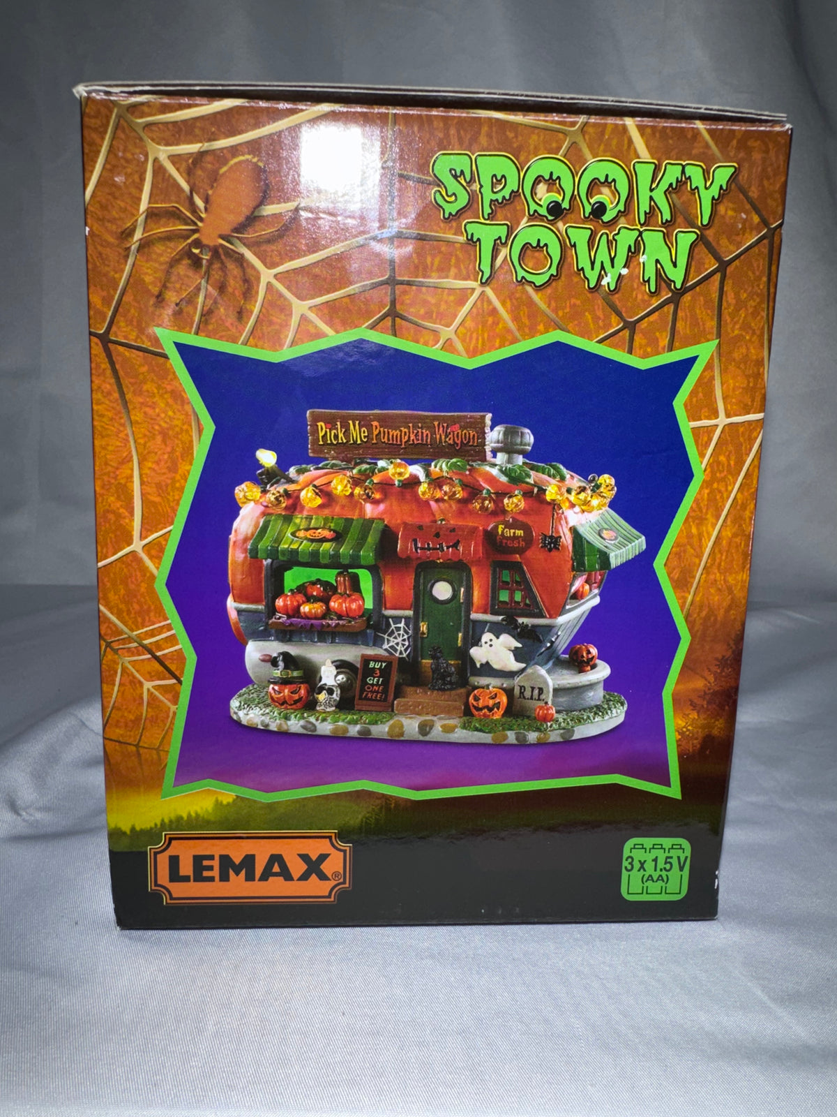 Lemax Spooky Town Pick Me Pumpkin Wagon #95444 – 2019 – Original Box
