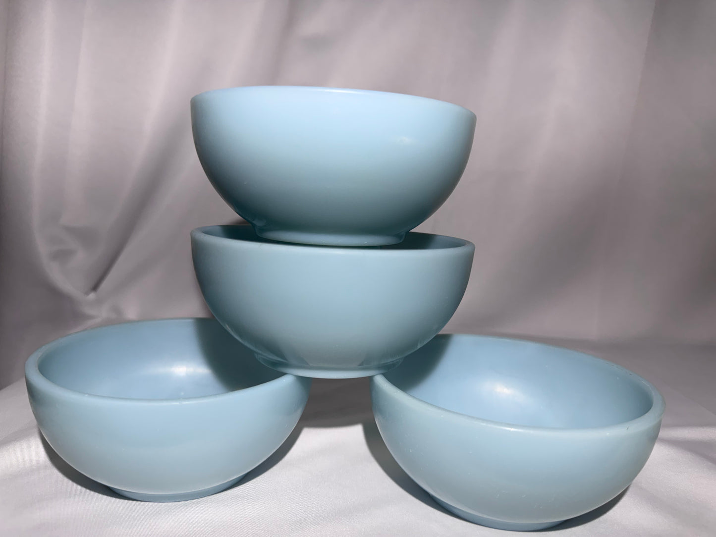 Vintage Fire-King Turquoise/Delphite Blue Chili Bowls – Set of 4